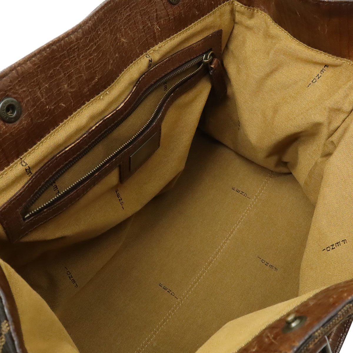 Fendi Dark Brown Khaki Brown Zucca Shoulder Bag Tote Bag (Pre-Owned)