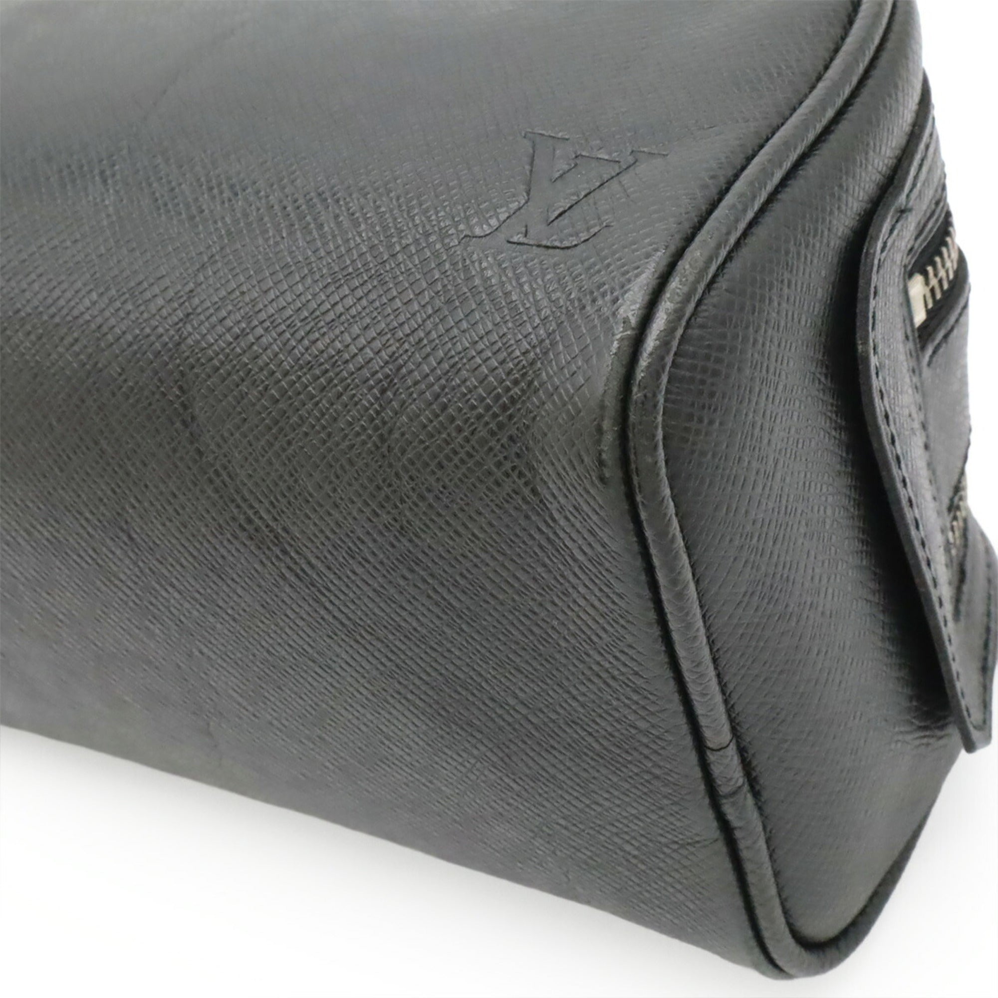 Louis Vuitton Ardoise Taiga Leather Leather Clutch Bag Handbag Pouch (Pre-Owned)