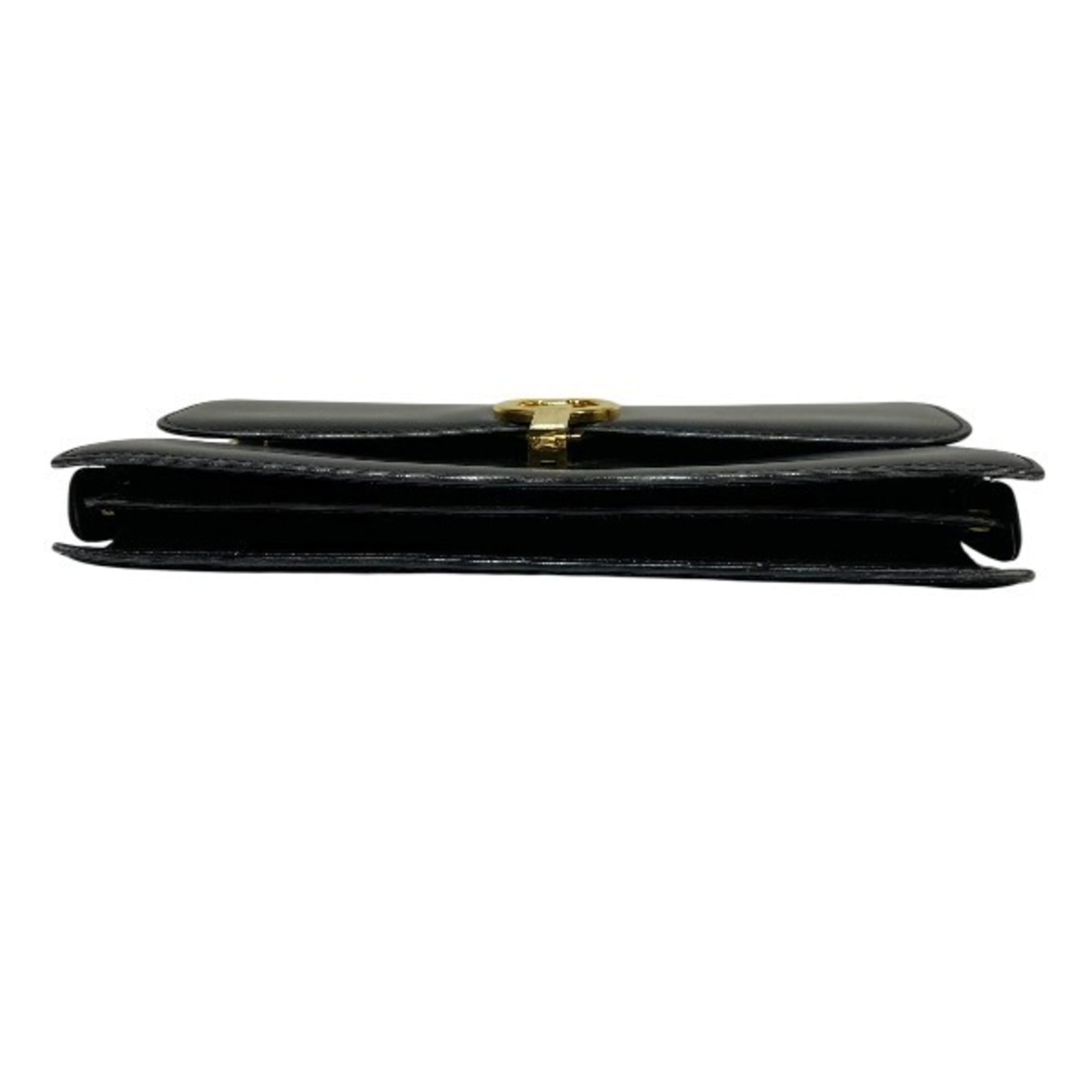 Gucci Black Leather Handbag Shoulder Bag (Pre-Owned)