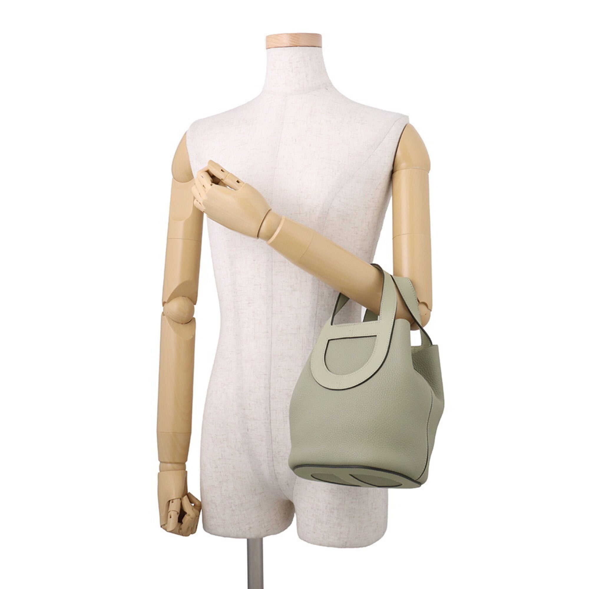 Hermes Kara Taurillon Clemence Leather Swift Leather Tote Bag (Pre-Owned)