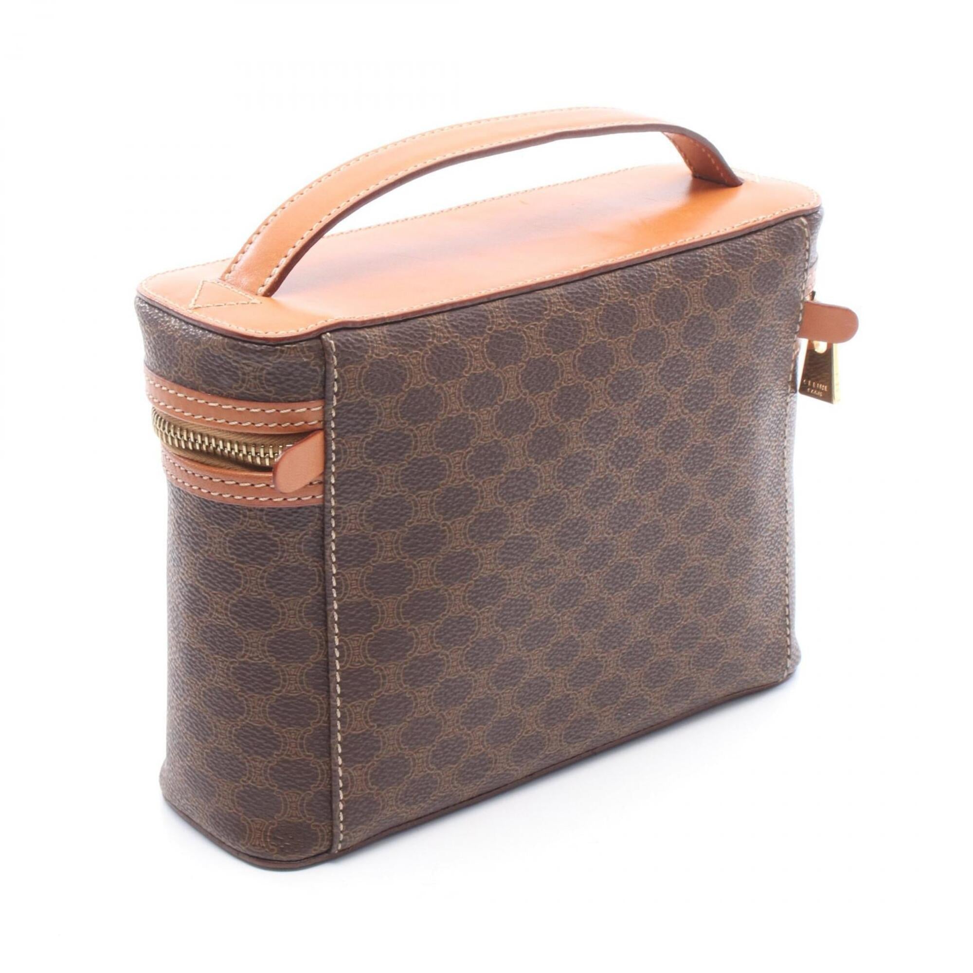 Celine Brown Coated Canvas Leather Handbag (Pre-Owned)