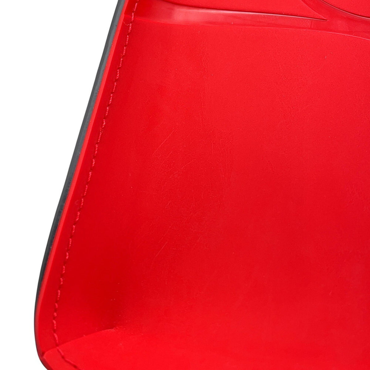 Christian Louboutin Black Red Color Leather Tote Bag (Pre-Owned)