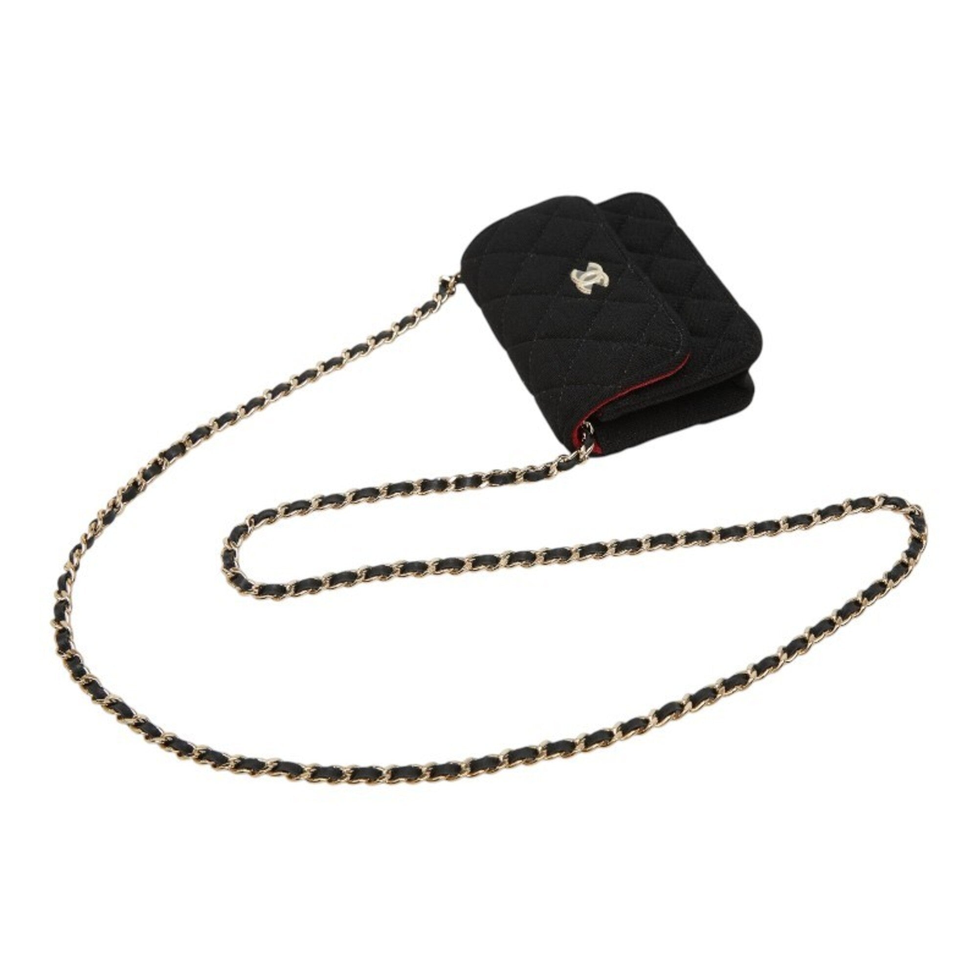 Chanel Black Canvas Leather Shoulder Bag (Pre-Owned)