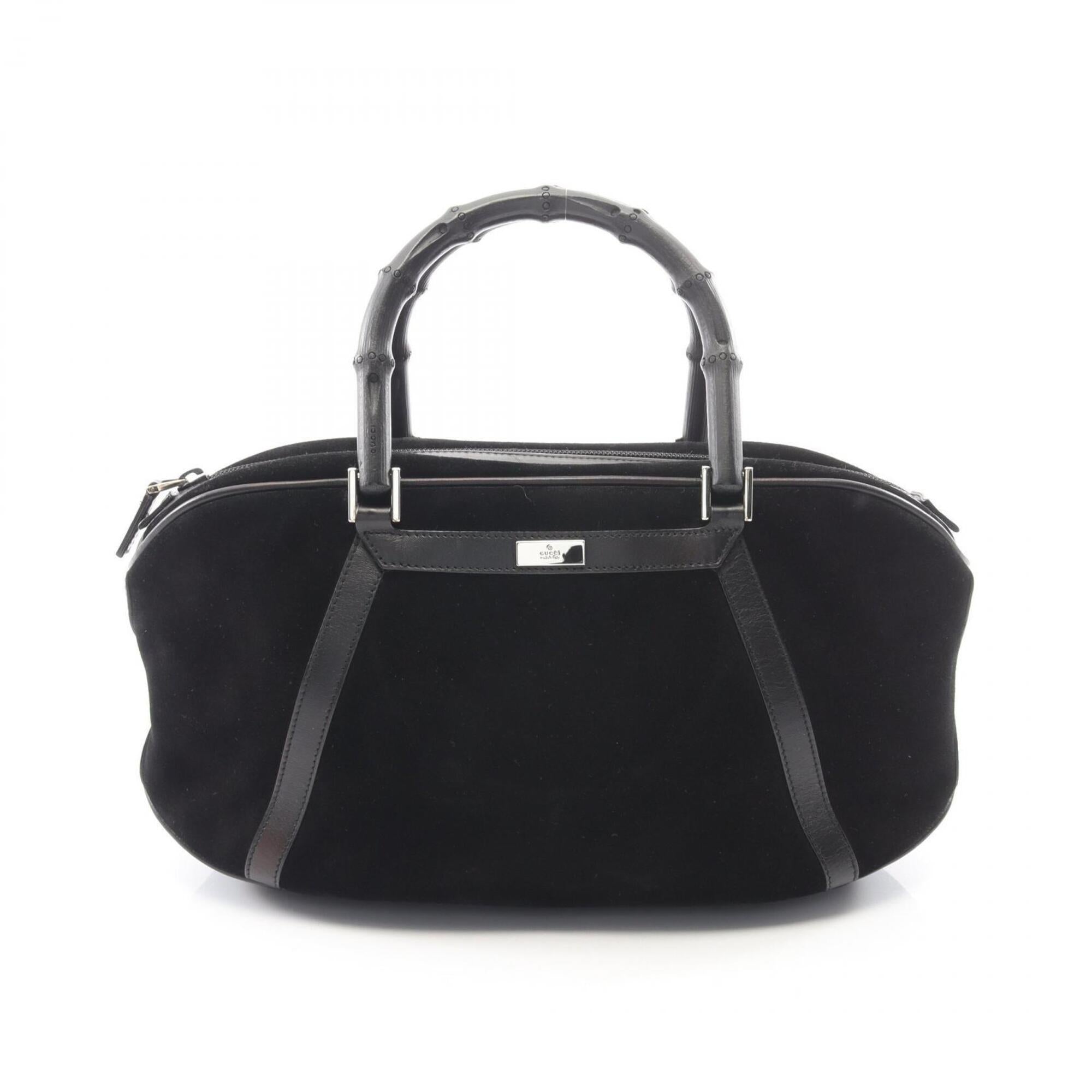 Gucci Black Suede Leather Handbag (Pre-Owned)