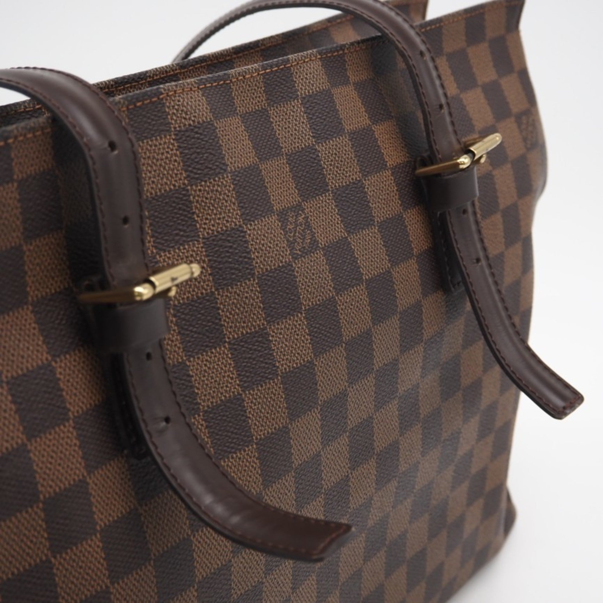 Louis Vuitton Damier Brown Coated Canvas Leather Handbag (Pre-Owned)