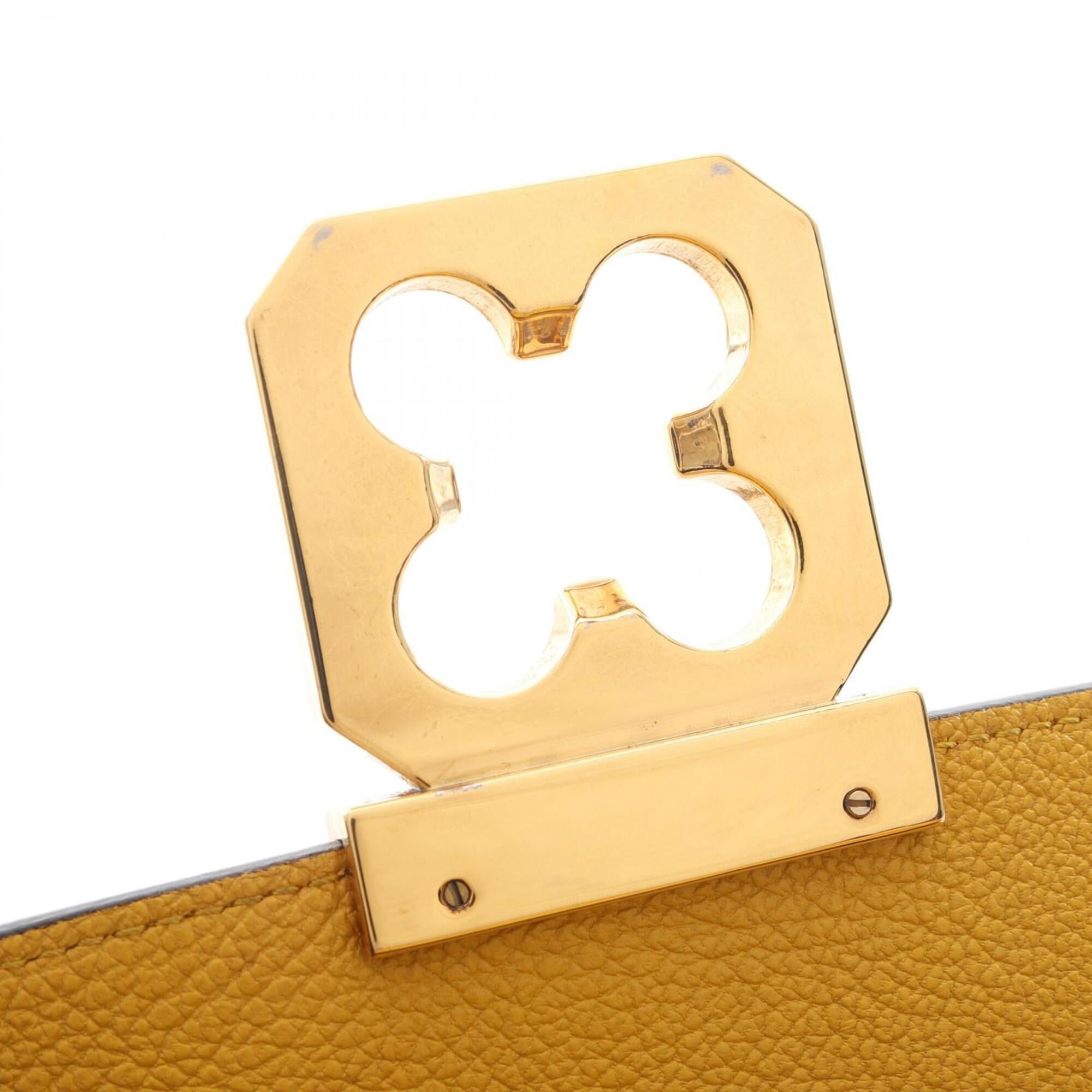 Chloé Yellow Leather Handbag Shoulder Bag (Pre-Owned)