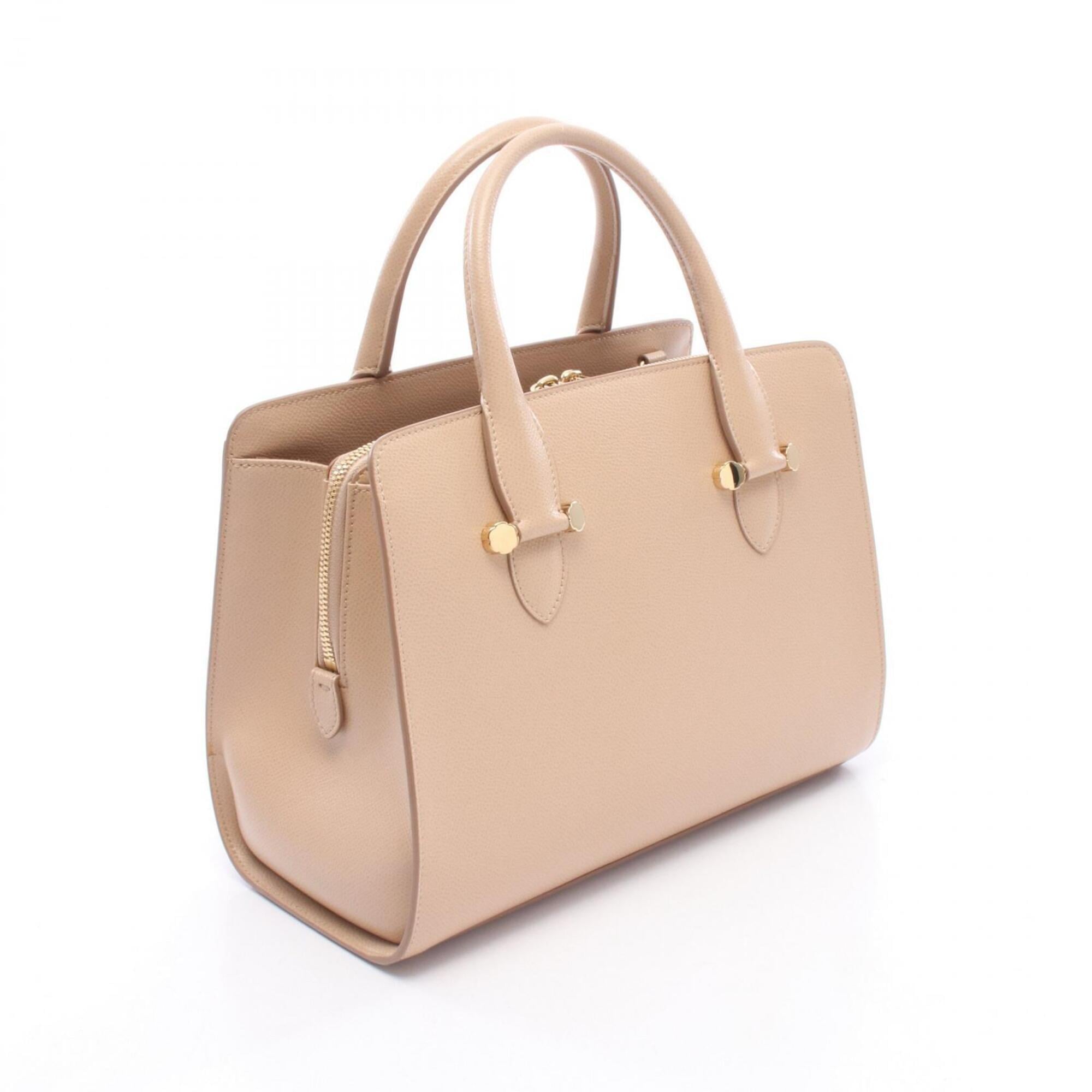 Salvatore Ferragamo Beige Leather Handbag (Pre-Owned)