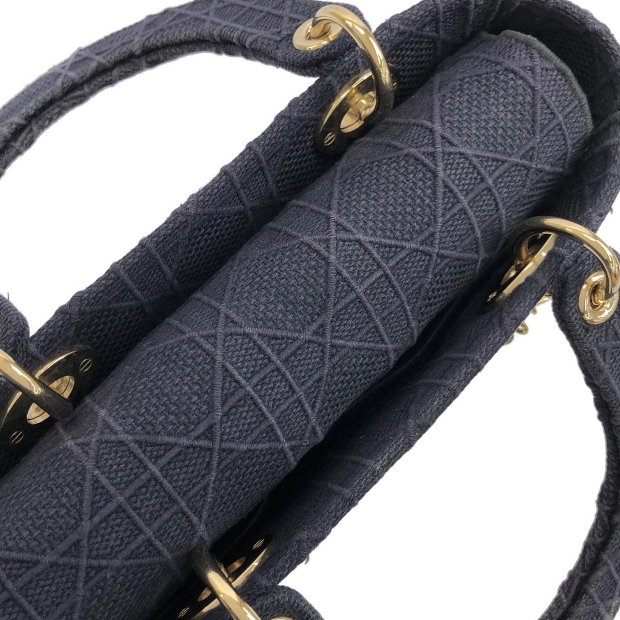 Christian Dior Blue Canvas Handbag (Pre-Owned)