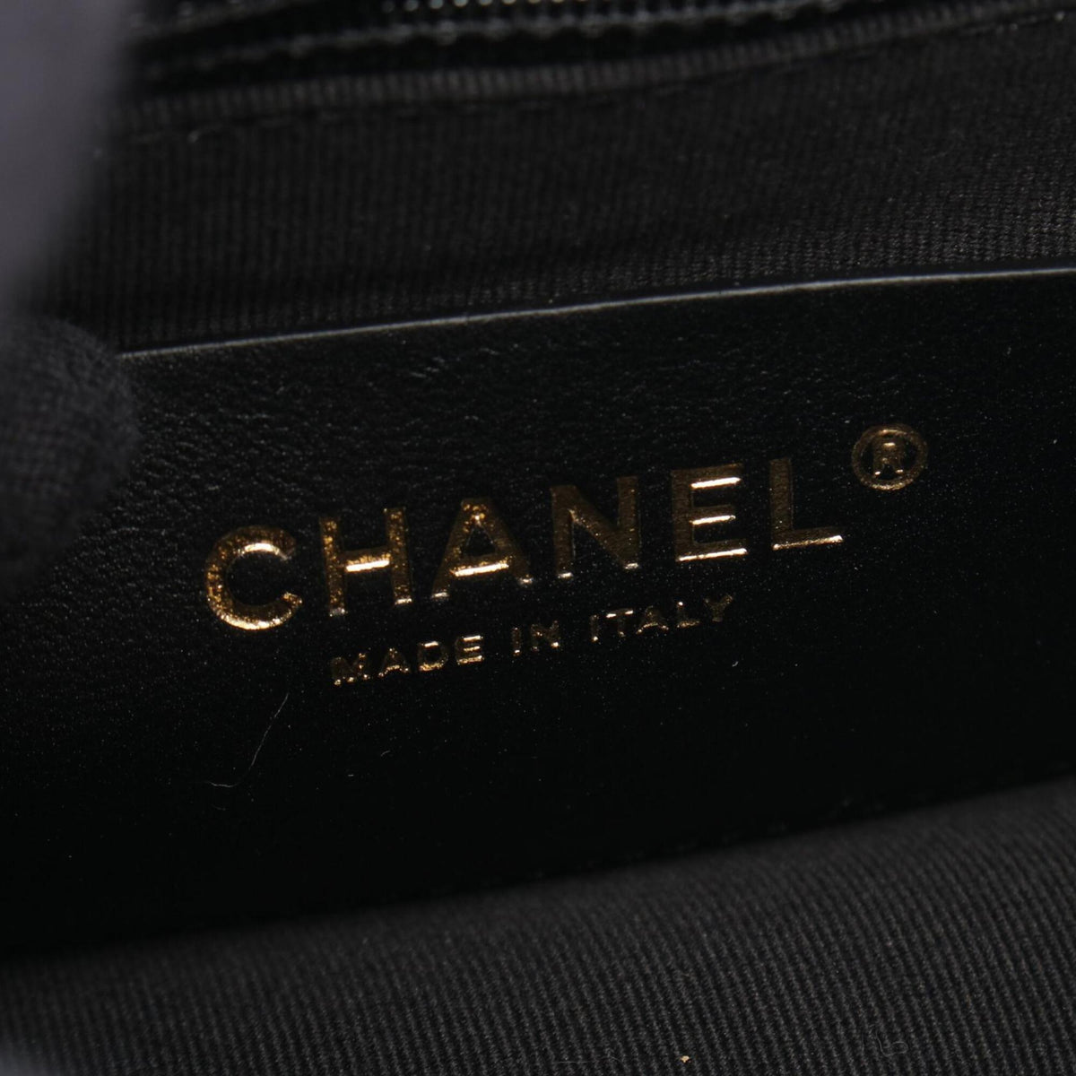 Chanel Black Patent Leather Handbag Shoulder Bag (Pre-Owned)