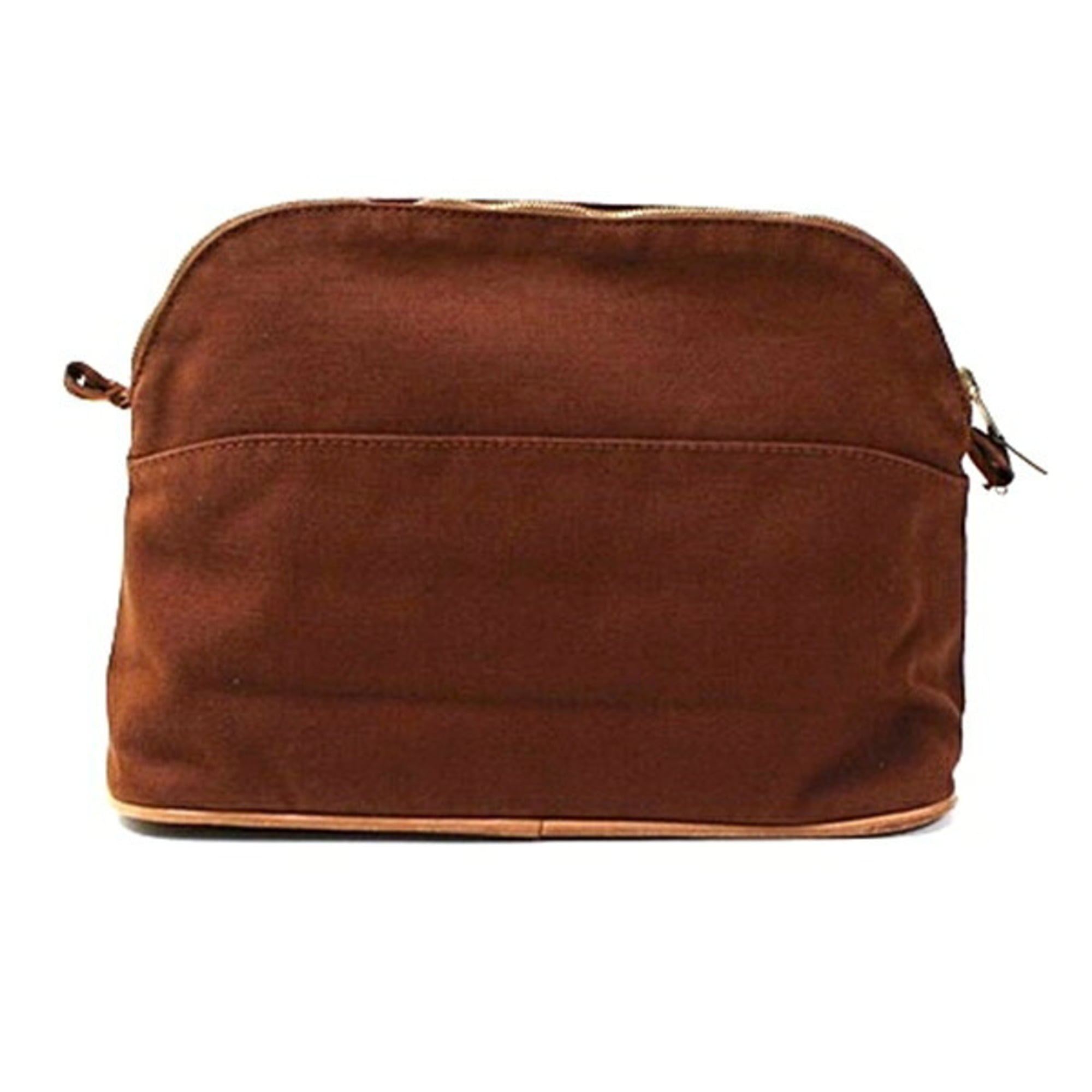 Hermes Brown Canvas Pouch (Pre-Owned)
