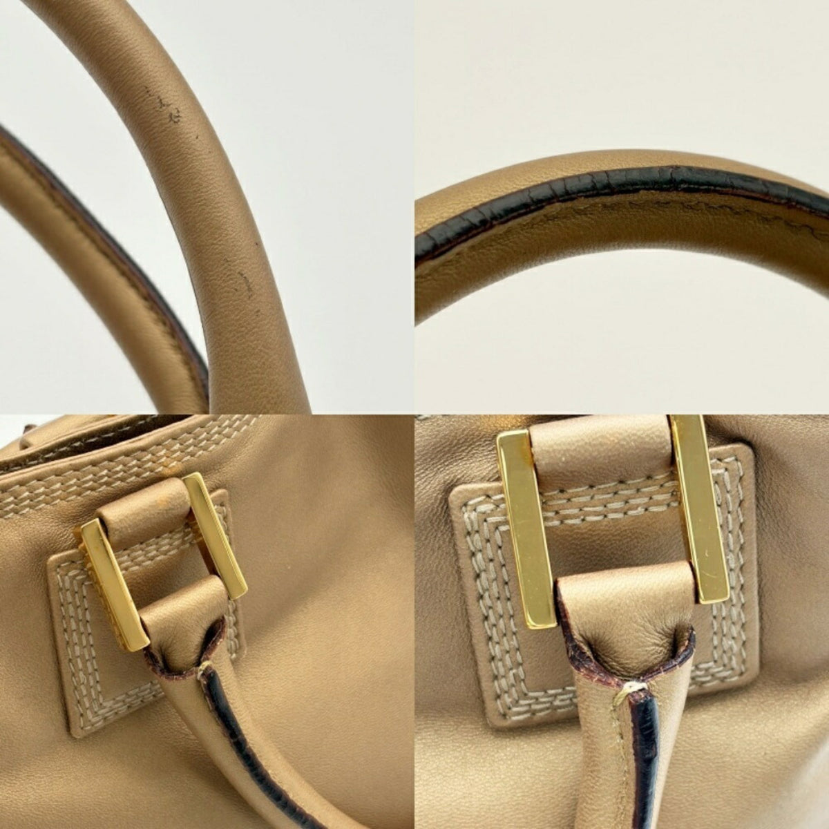 Loewe Gold Leather Tote Bag (Pre-Owned)