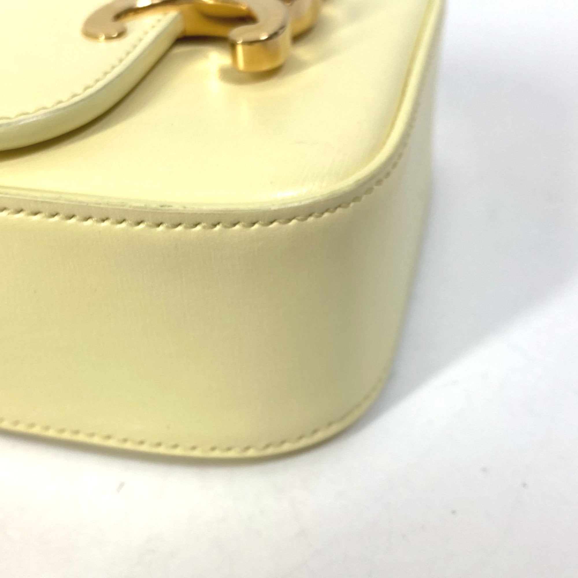 Celine Yellow Leather Shoulder Bag (Pre-Owned)