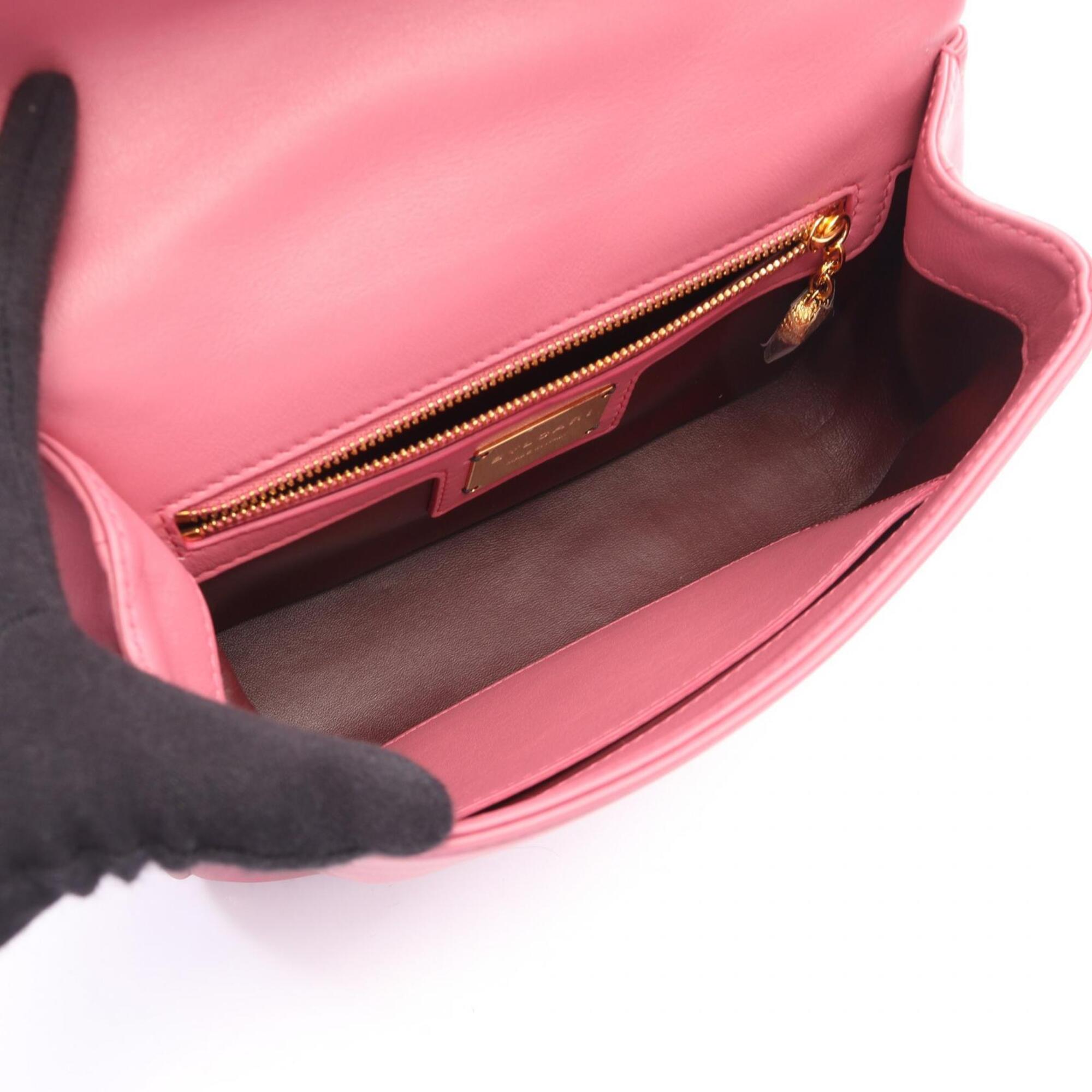 Bvlgari Pink Leather Handbag (Pre-Owned)