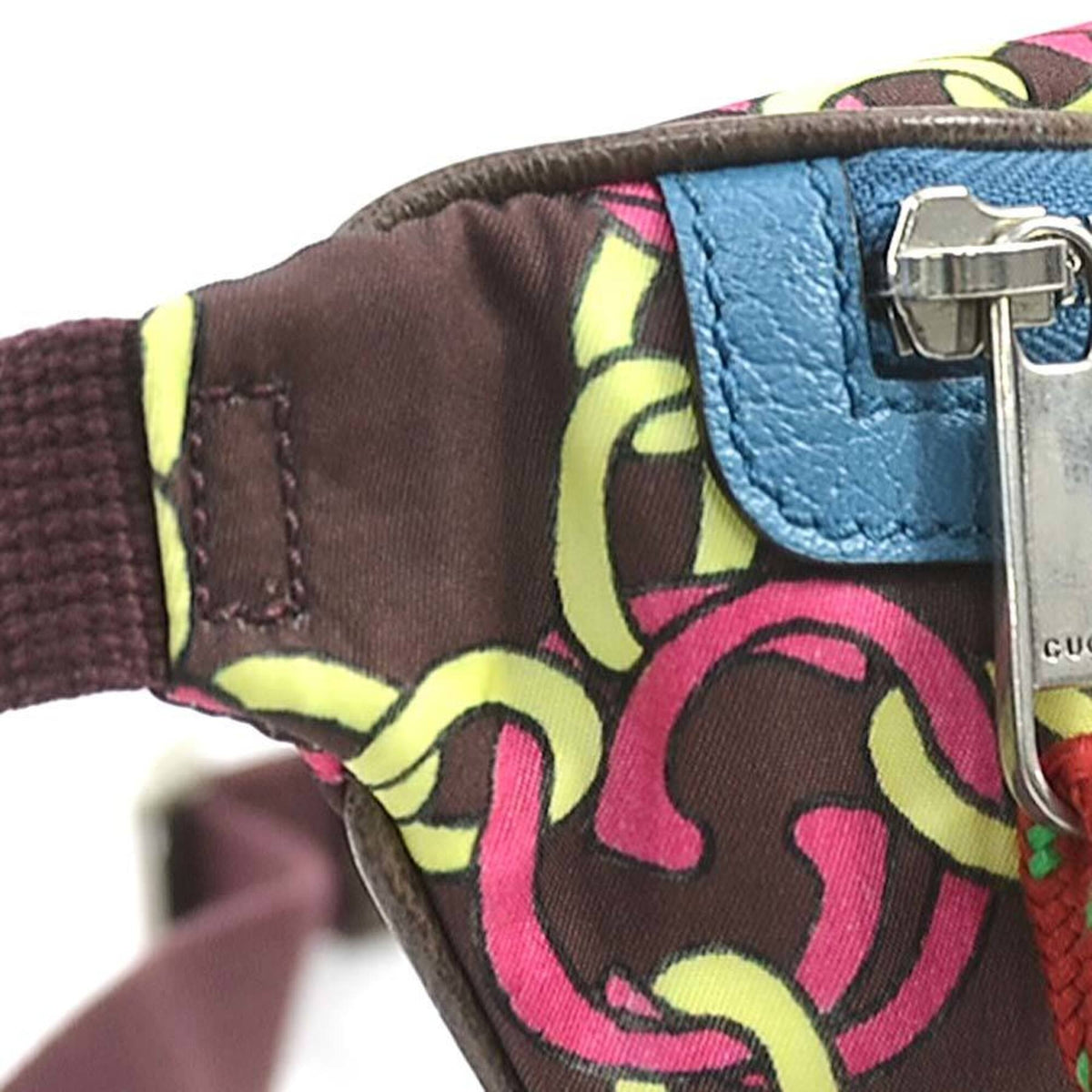 Gucci Multi-Color Nylon Leather Fanny Pack (Pre-Owned)