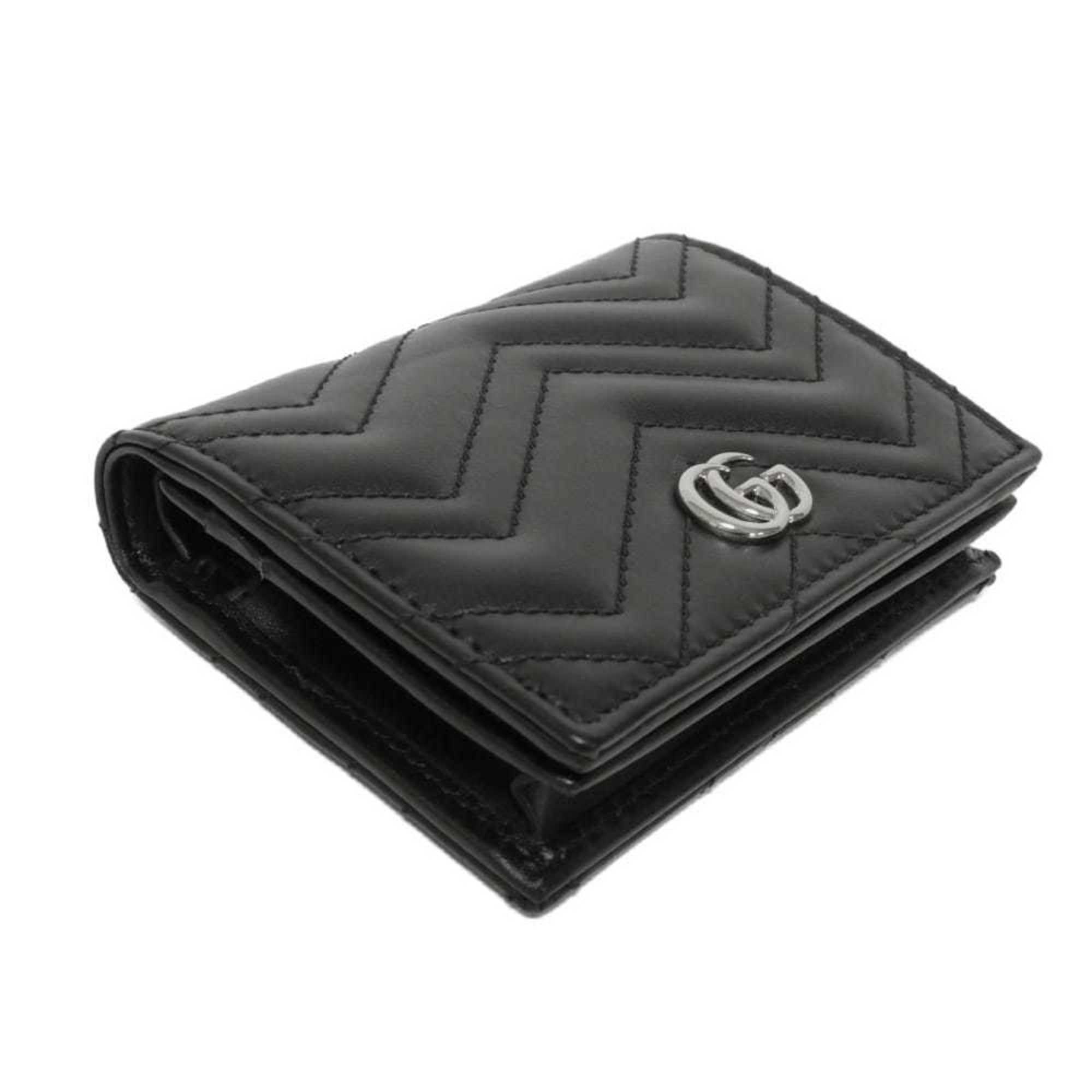 Gucci Black Quilting Leather Wallet (Bi-Fold) (Pre-Owned)