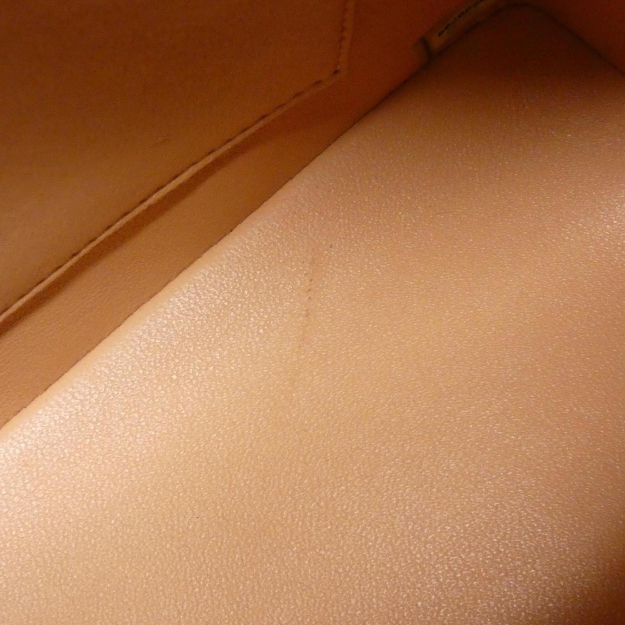 Chanel Orange Salmon Pink Grained Calfskin Handbag (Pre-Owned)