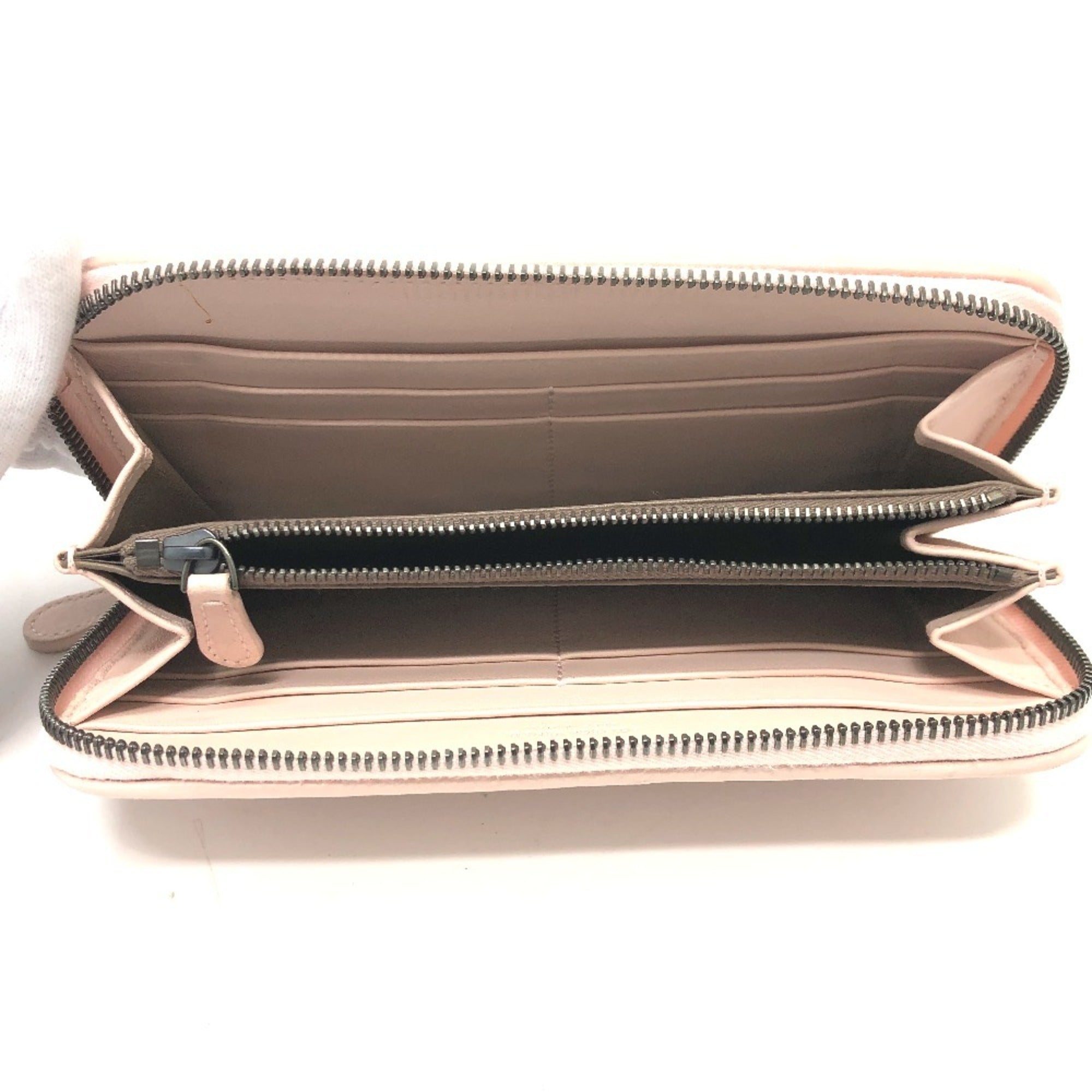 Bottega Veneta Pink Intrecciato Long Wallet (Bi-Fold) (Pre-Owned)