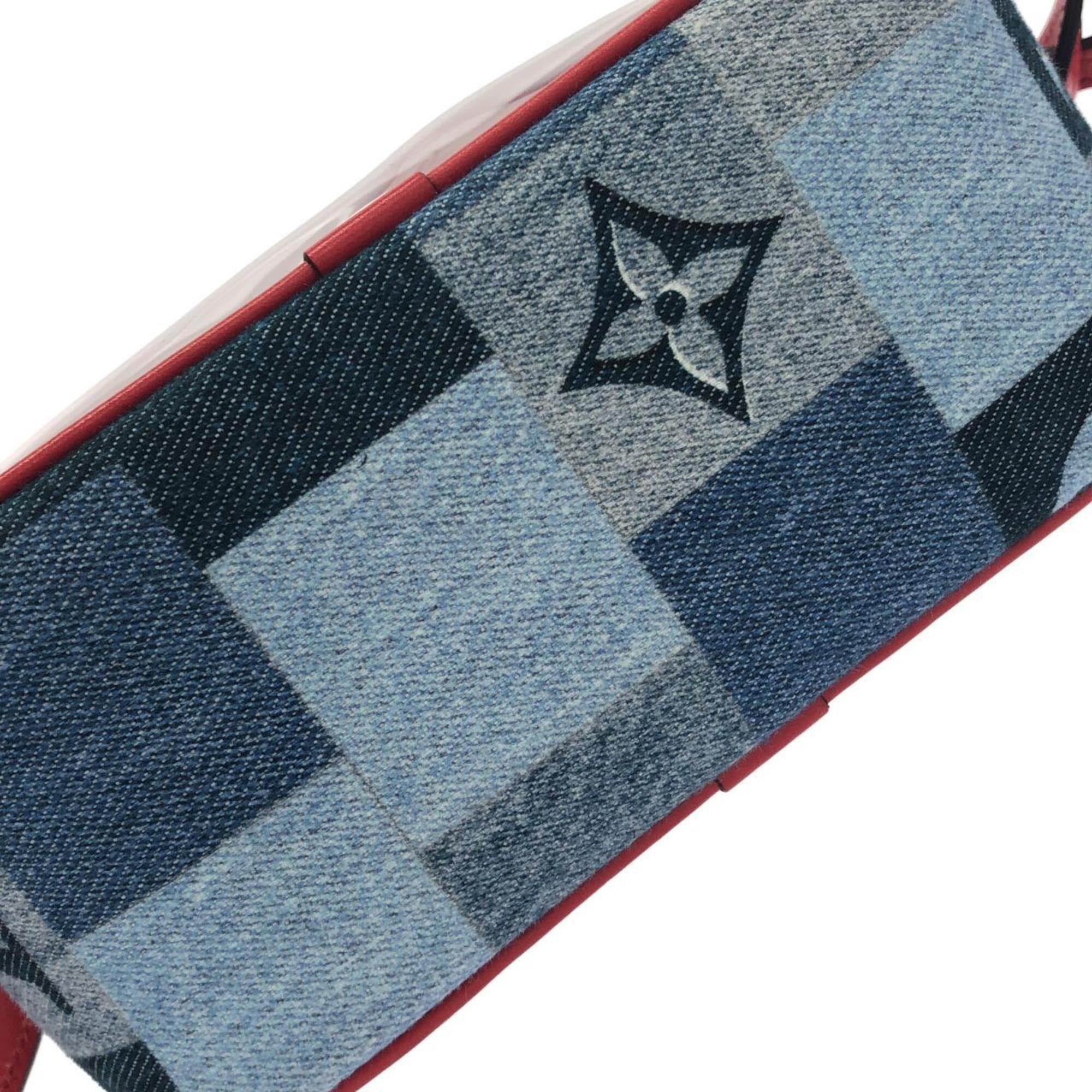 Louis Vuitton Blue Rouge Denim Pouch Shoulder Bag (Pre-Owned)