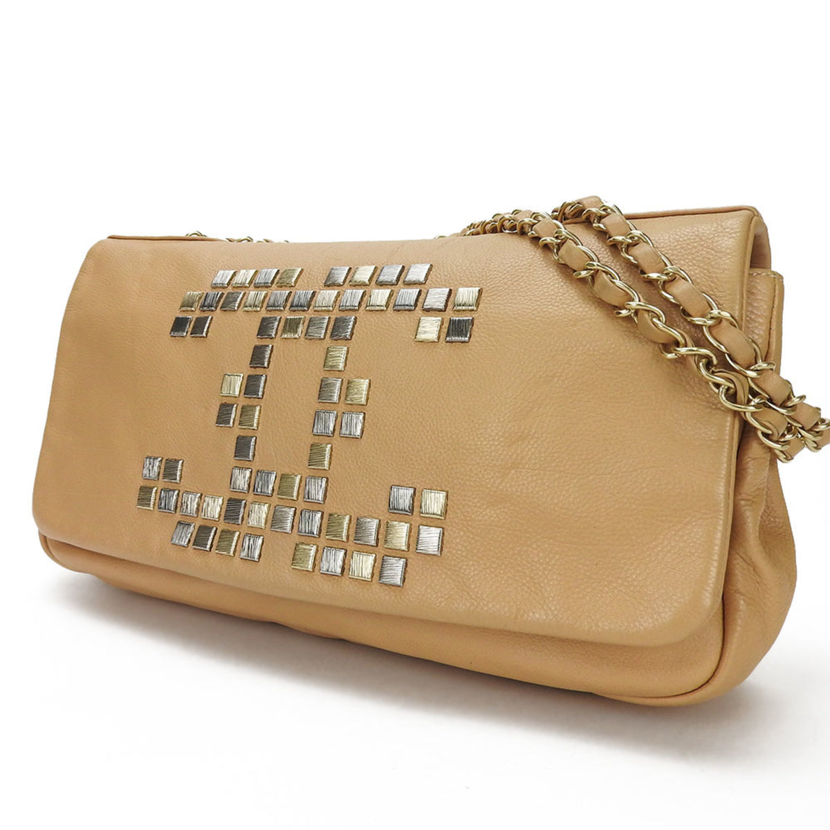 Chanel Beige Leather Shoulder Bag (Pre-Owned)