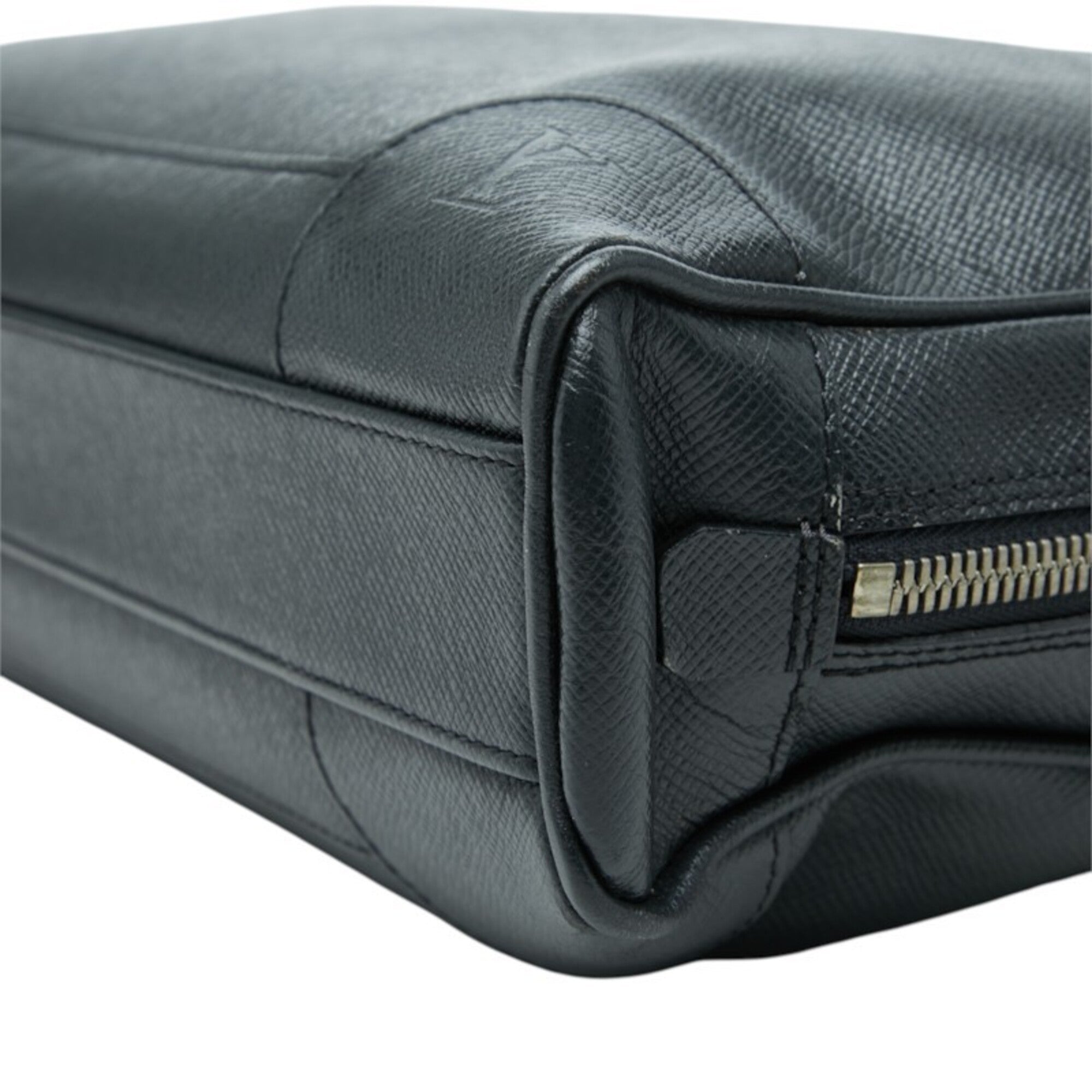 Louis Vuitton Ardoise Black Leather Briefcase (Pre-Owned)