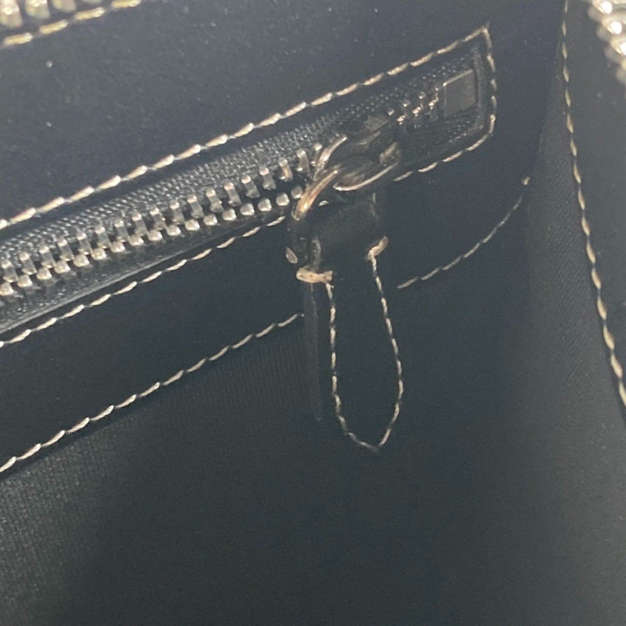 Burberry Black Gray Canvas Leather Clutch Bag Handbag (Pre-Owned)