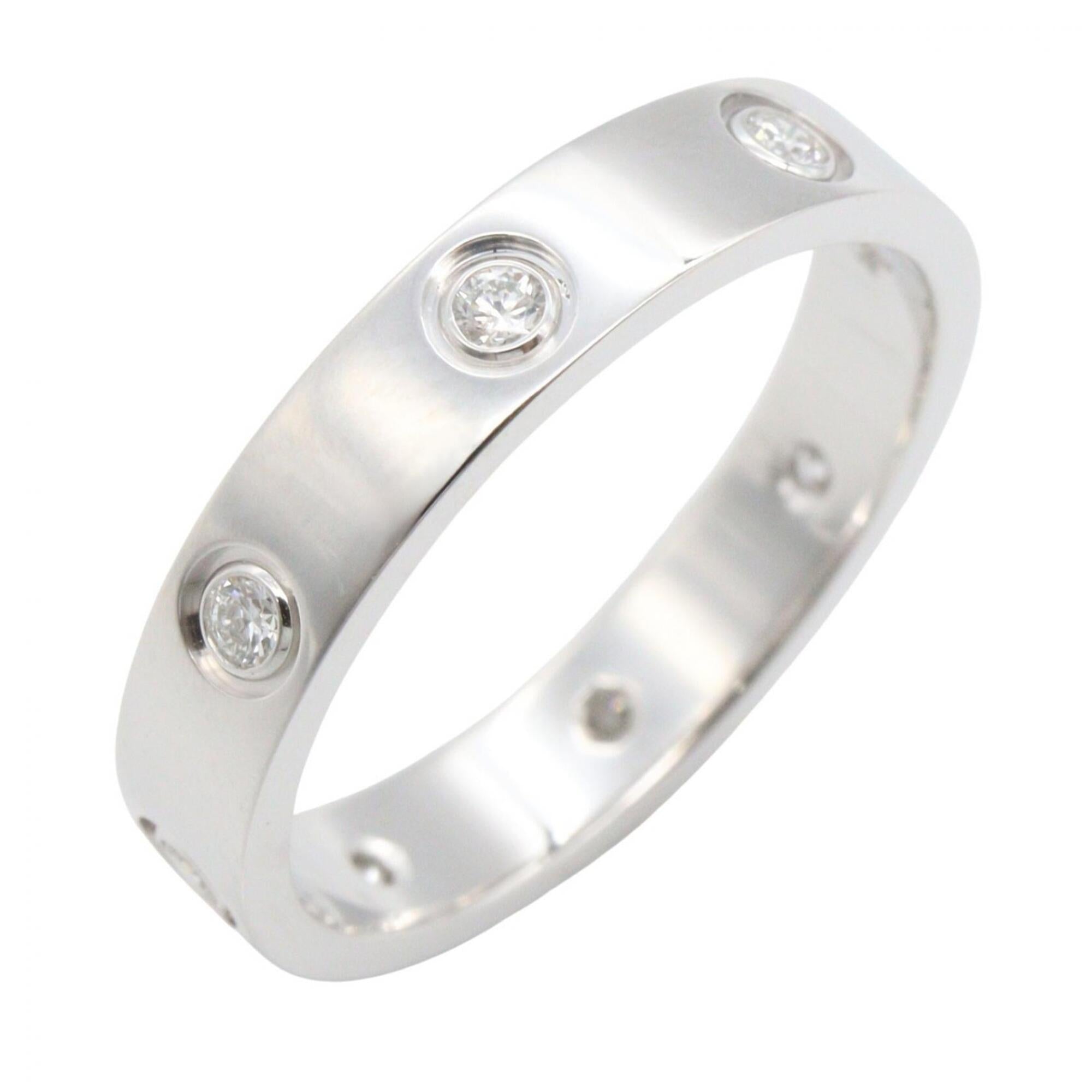 Cartier Silver Clear White Gold (18K) Band Ring (Pre-Owned)