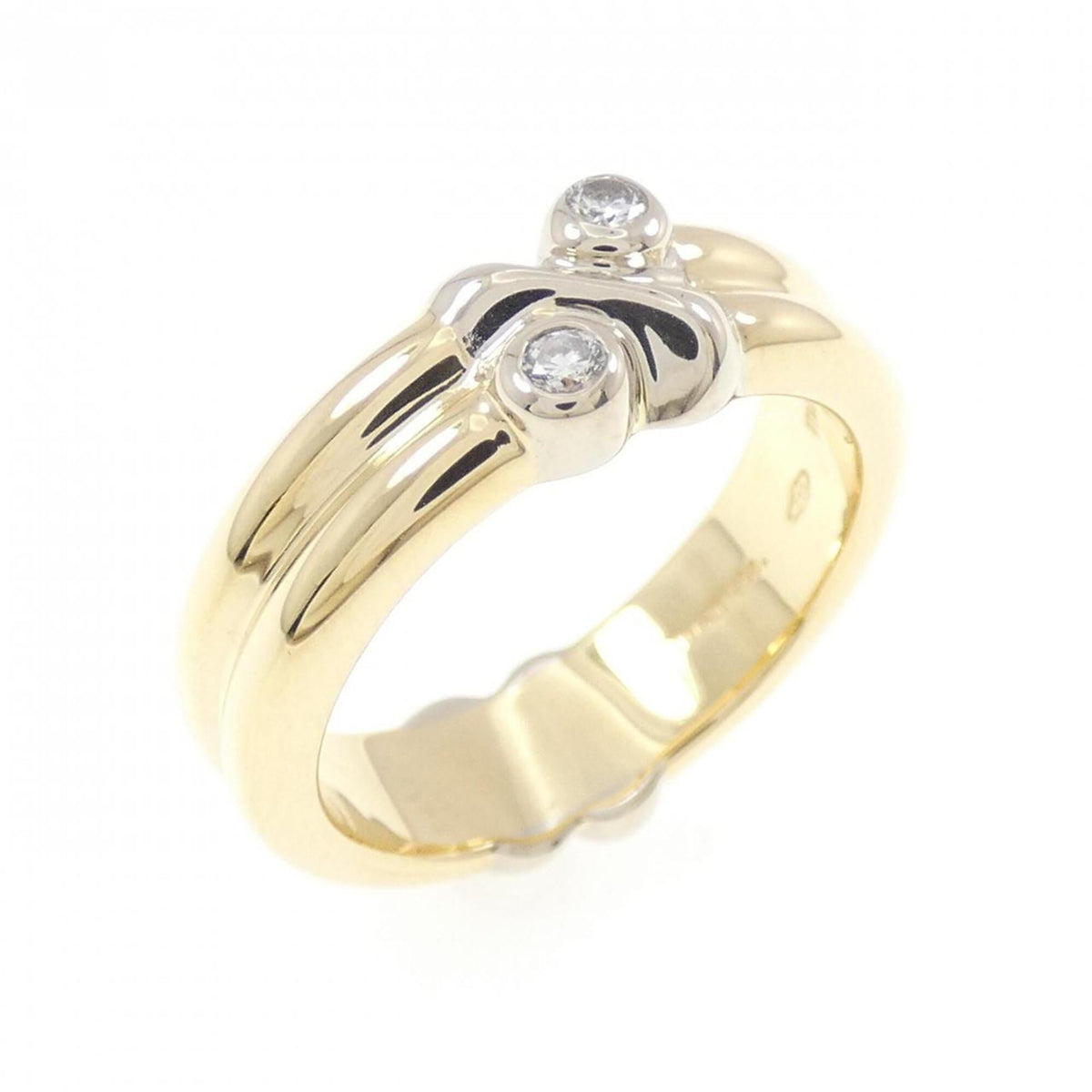 Tiffany Yellow Gold (18K) White Gold (18K) Band Ring (Pre-Owned)