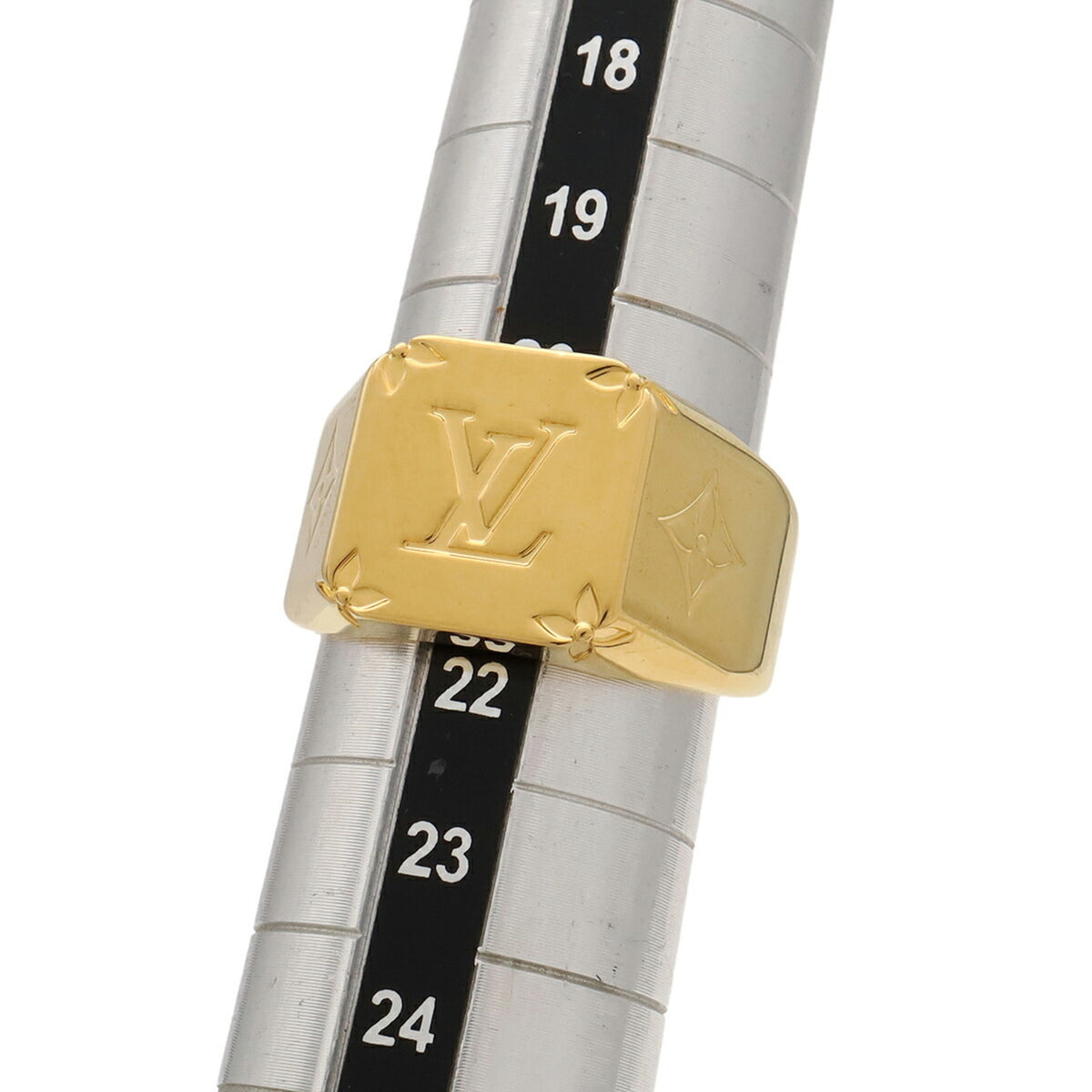 Louis Vuitton Gold Gold Plating Band Ring (Pre-Owned)
