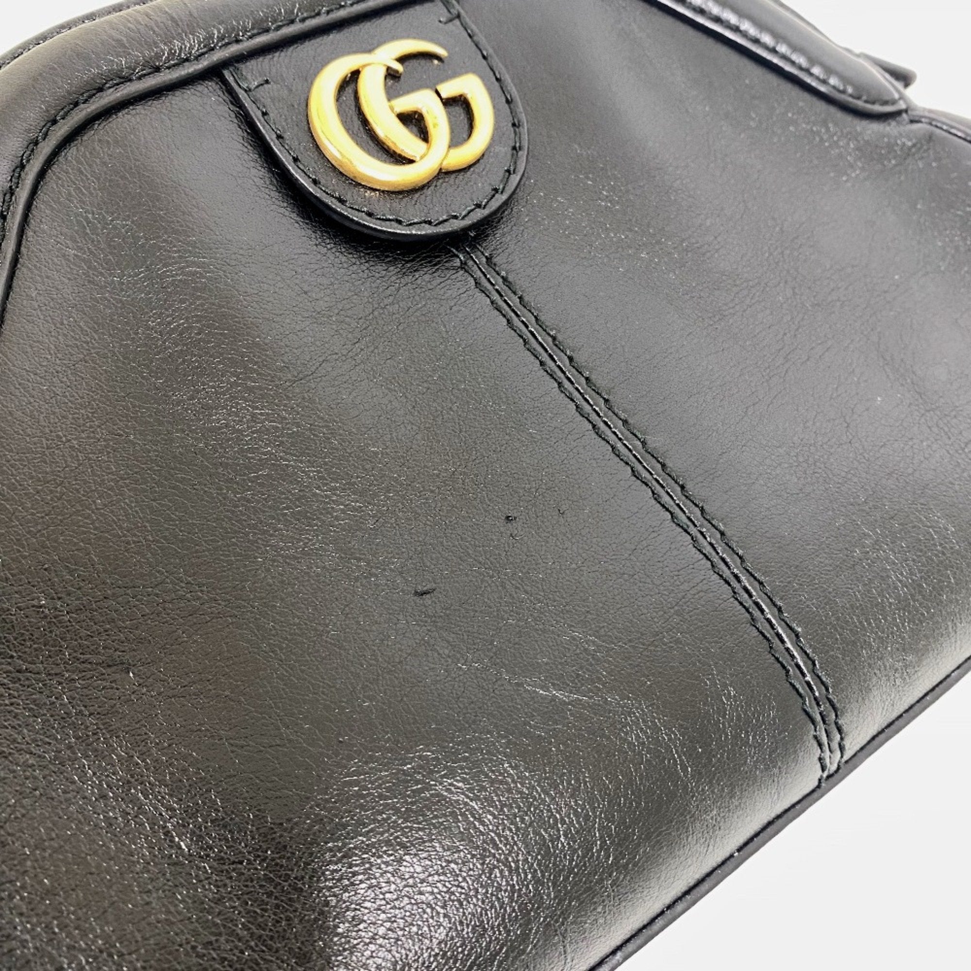Gucci Black Leather Shoulder Bag (Pre-Owned)