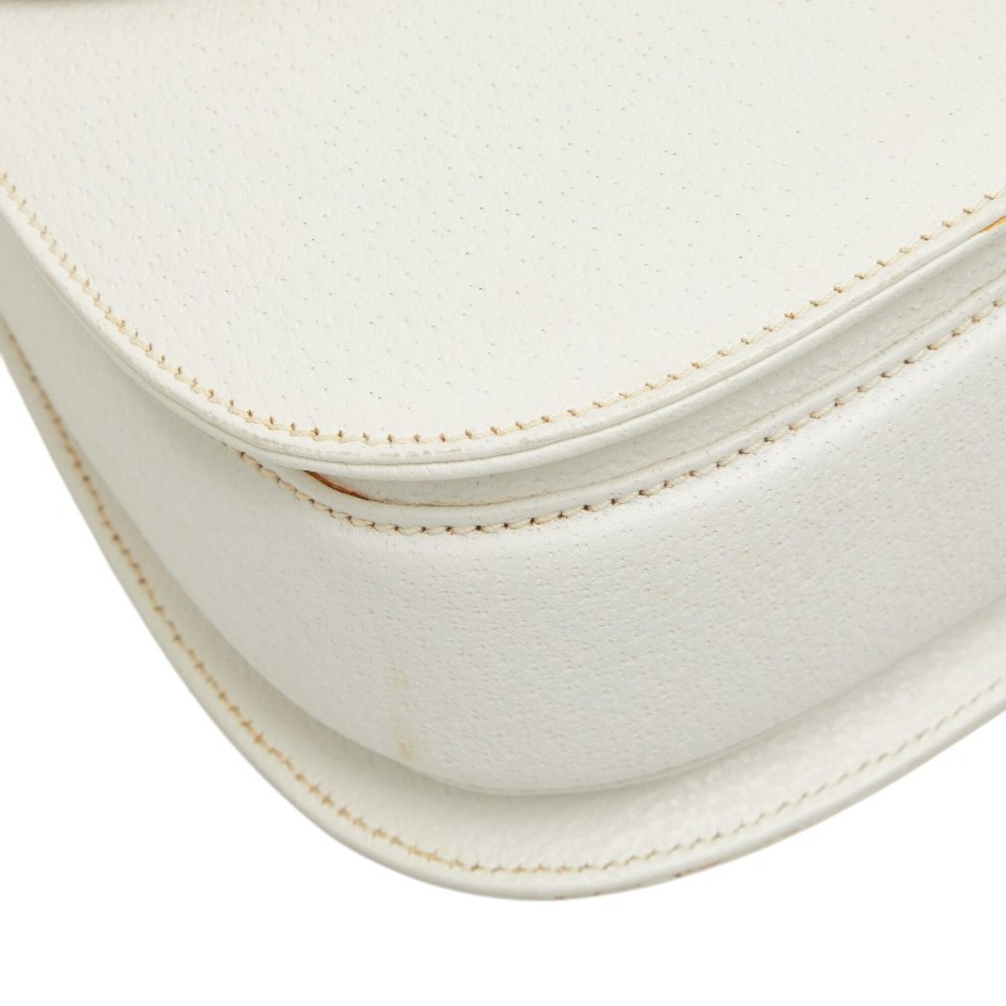 Gucci White Leather Handbag Shoulder Bag (Pre-Owned)