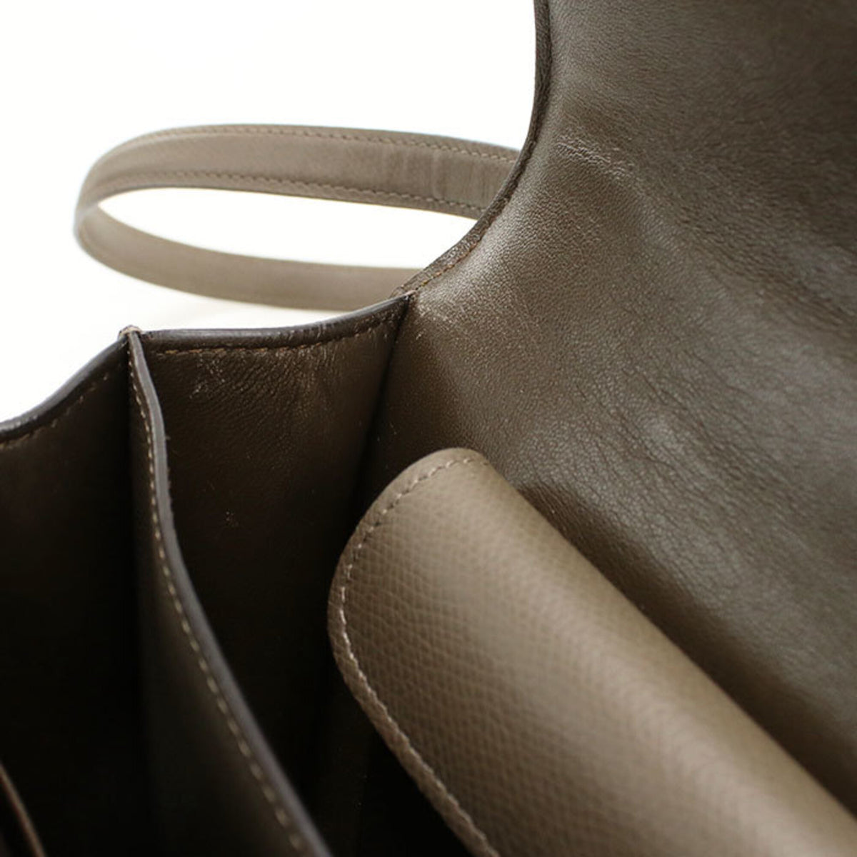 Celine Gray Leather Shoulder Bag (Pre-Owned)