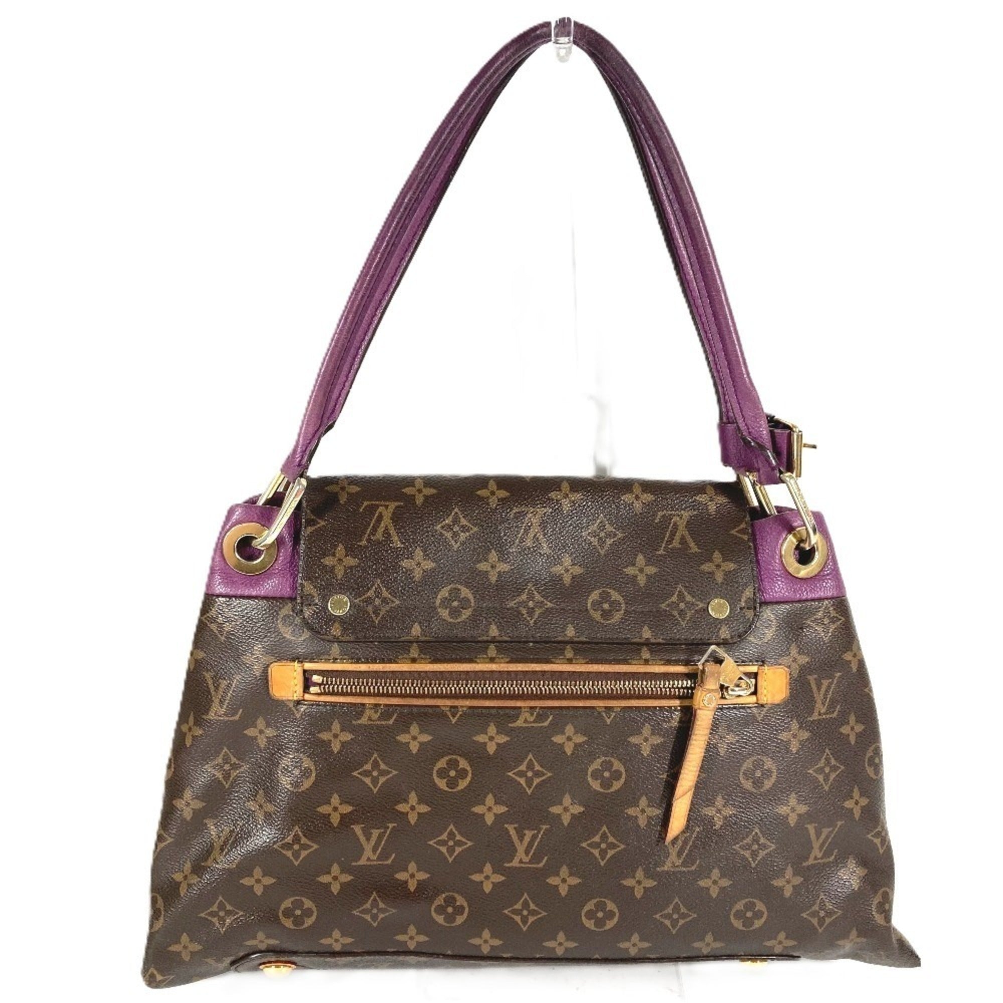 Louis Vuitton Aurore Brown Monogram Purple Monogram Olympe Canvas Shoulder Bag Tote Bag (Pre-Owned)