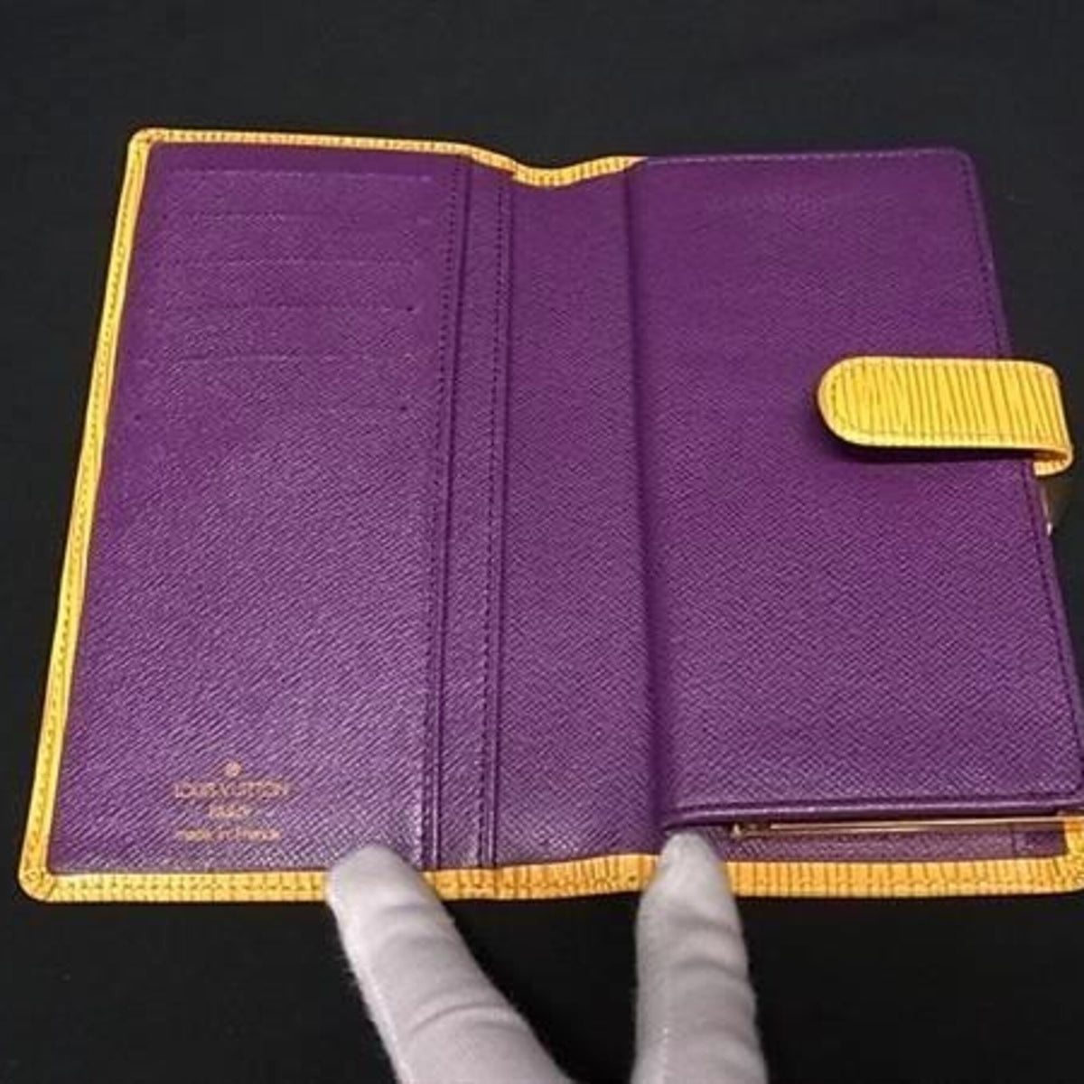 Louis Vuitton Yellow Leather Wallet (Bi-Fold) (Pre-Owned)