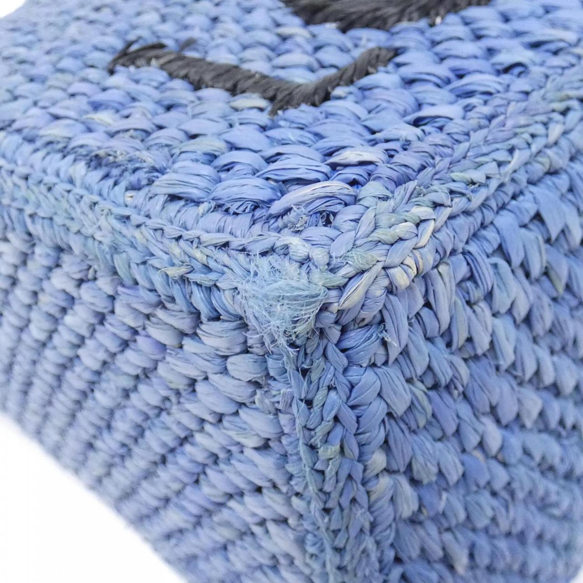 Loewe Light Blue Raffia Tote Bag (Pre-Owned)