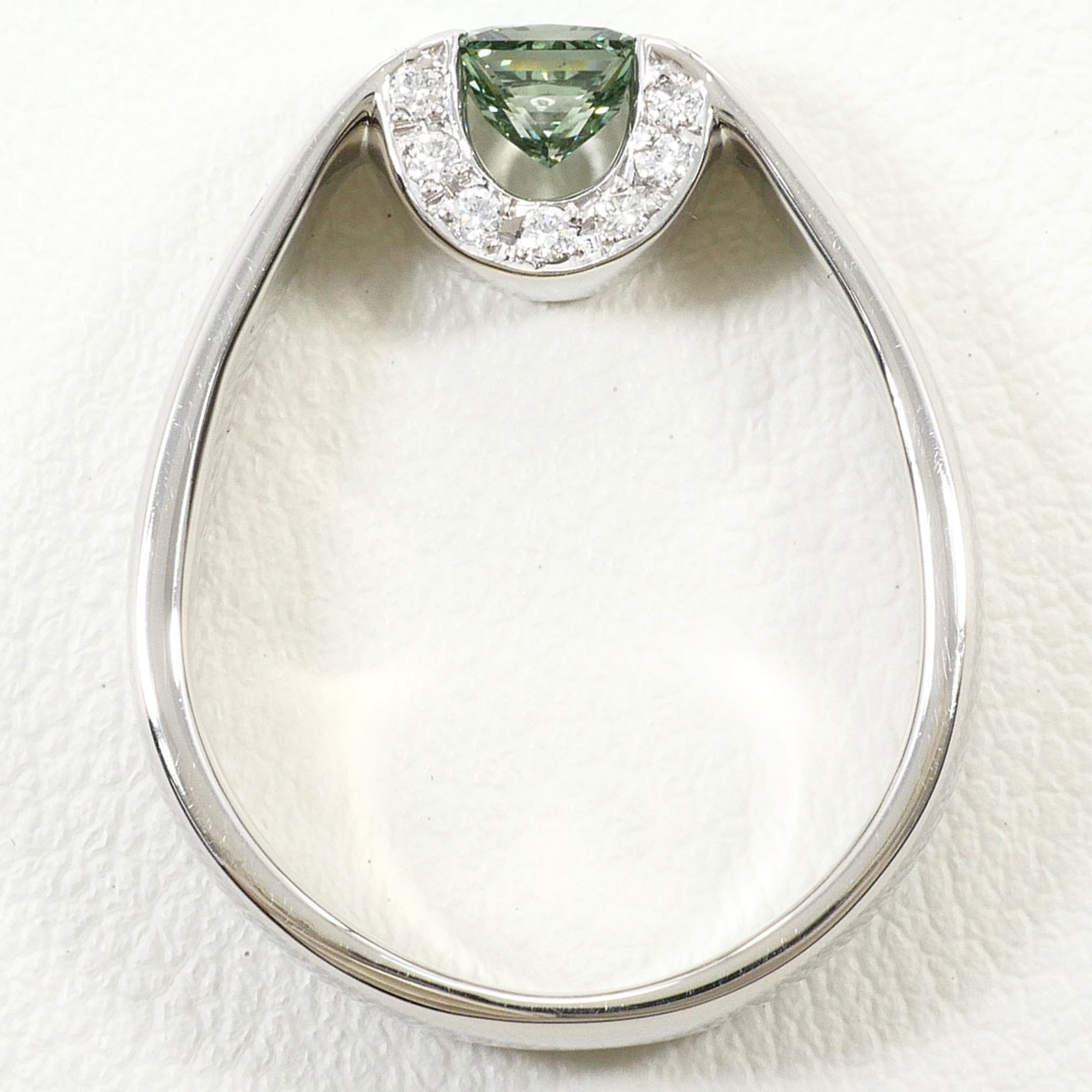 Unbranded Green Platinum Platinum 900 Band Ring (Pre-Owned)
