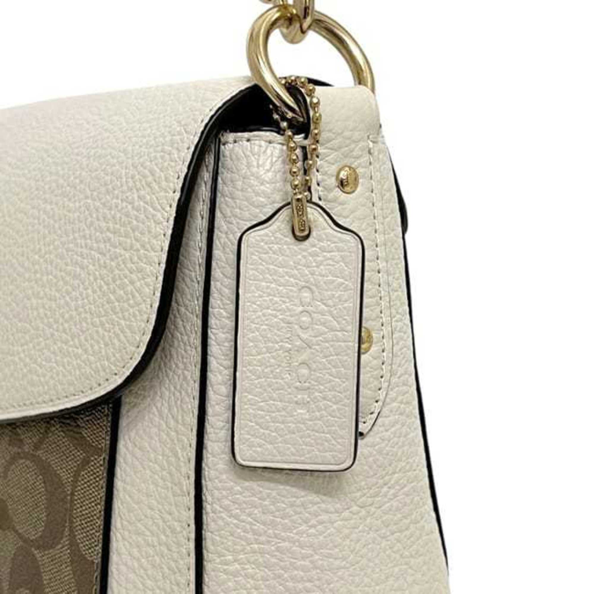 Coach White Leather Shoulder Bag (Pre-Owned)