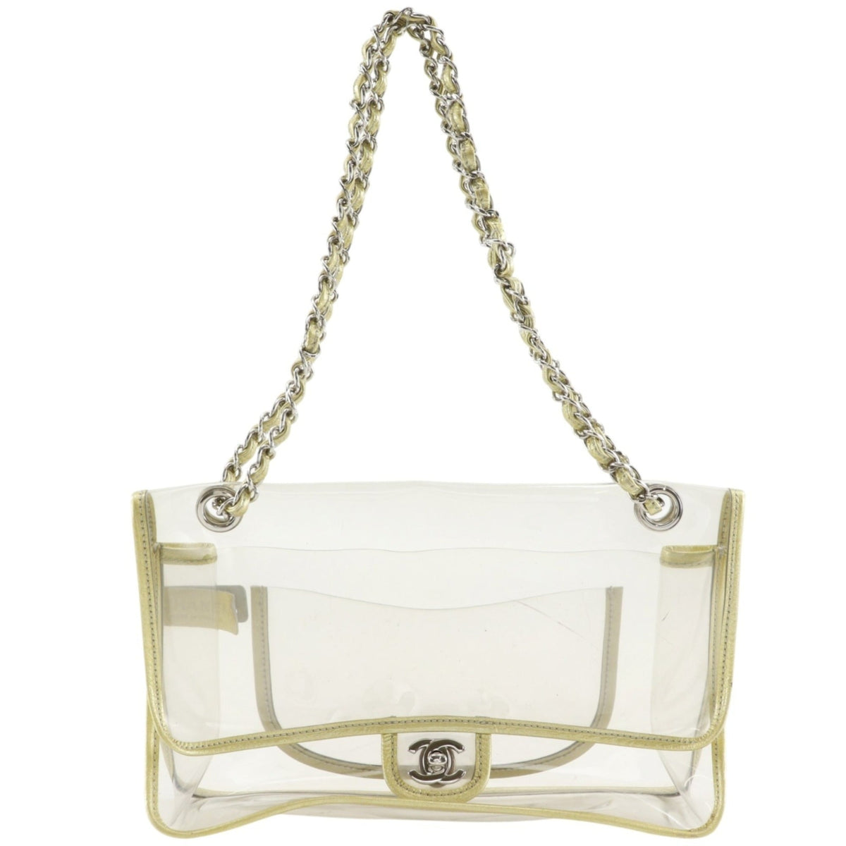Chanel Clear Gold Vinyl Shoulder Bag (Pre-Owned)