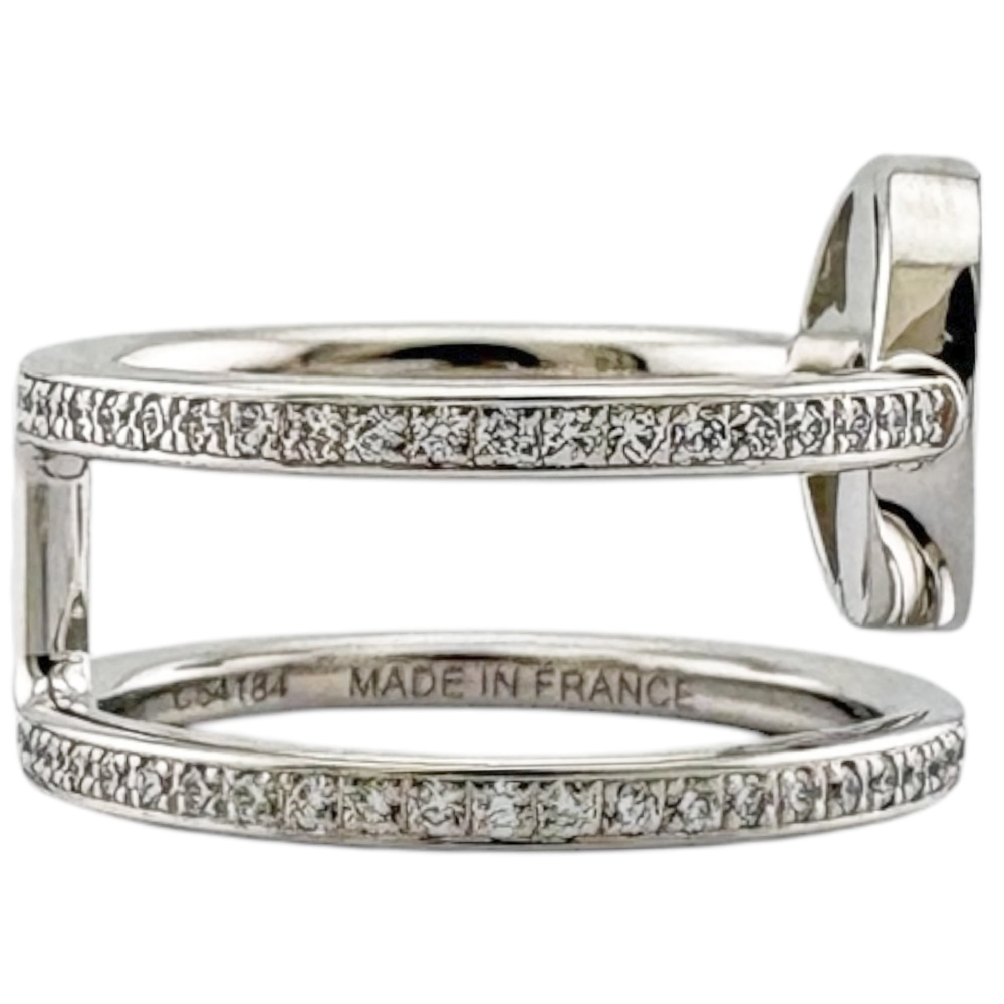 Louis Vuitton Silver White Gold (18K) Band Ring (Pre-Owned)