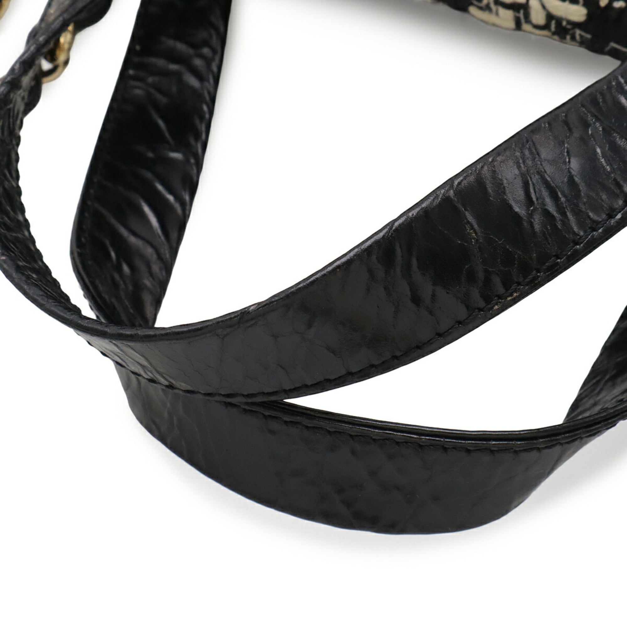 Chanel Black Ivory Leather Tweed Shoulder Bag Tote Bag (Pre-Owned)