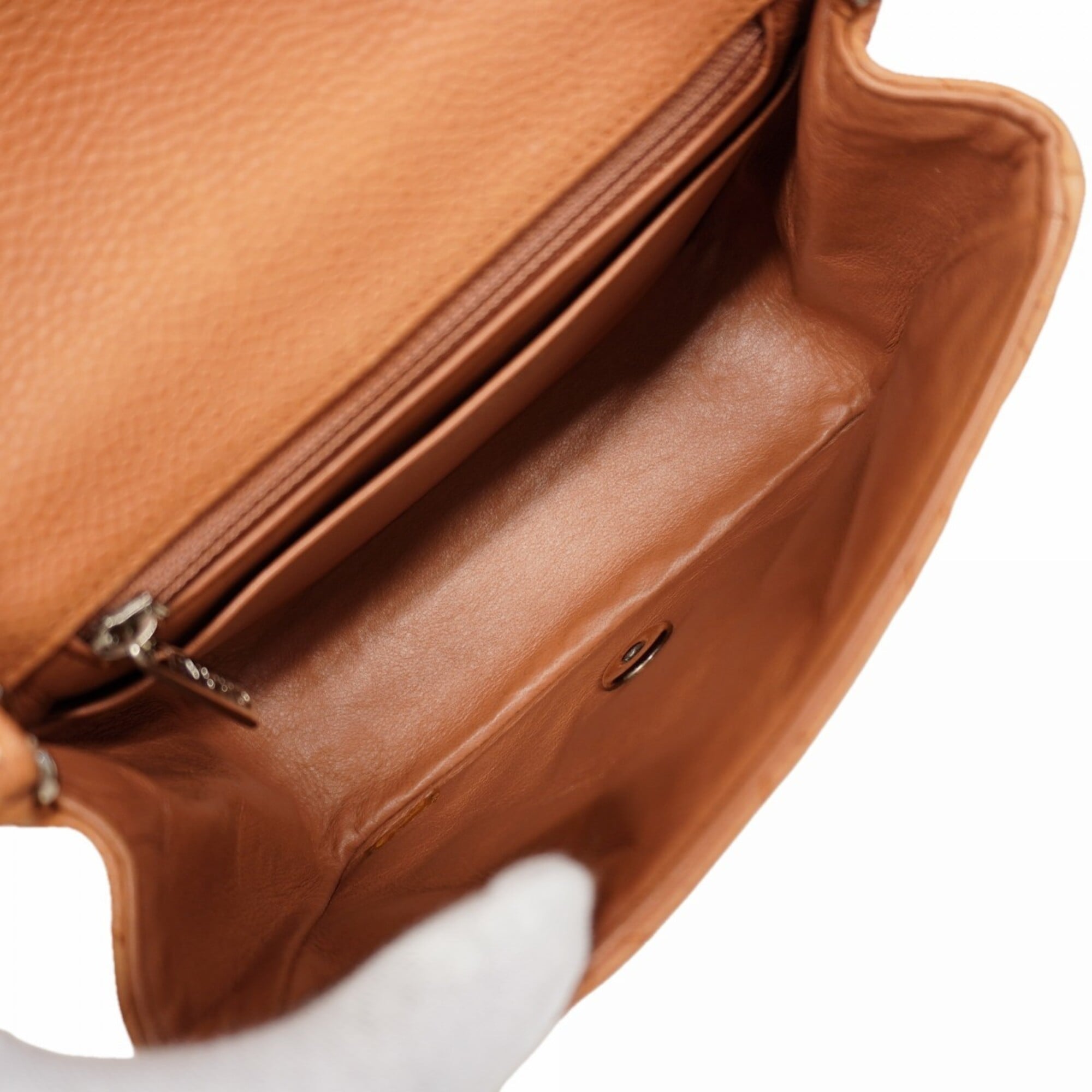 Chanel Brown Grained Calfskin Shoulder Bag (Pre-Owned)