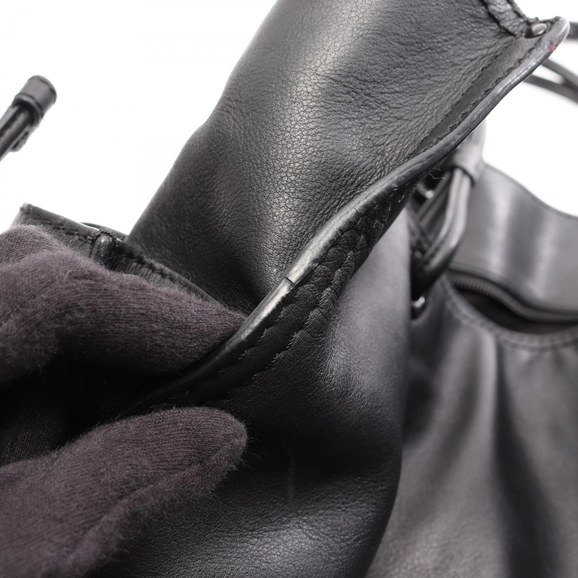Loewe Black Leather Handbag Tote Bag (Pre-Owned)