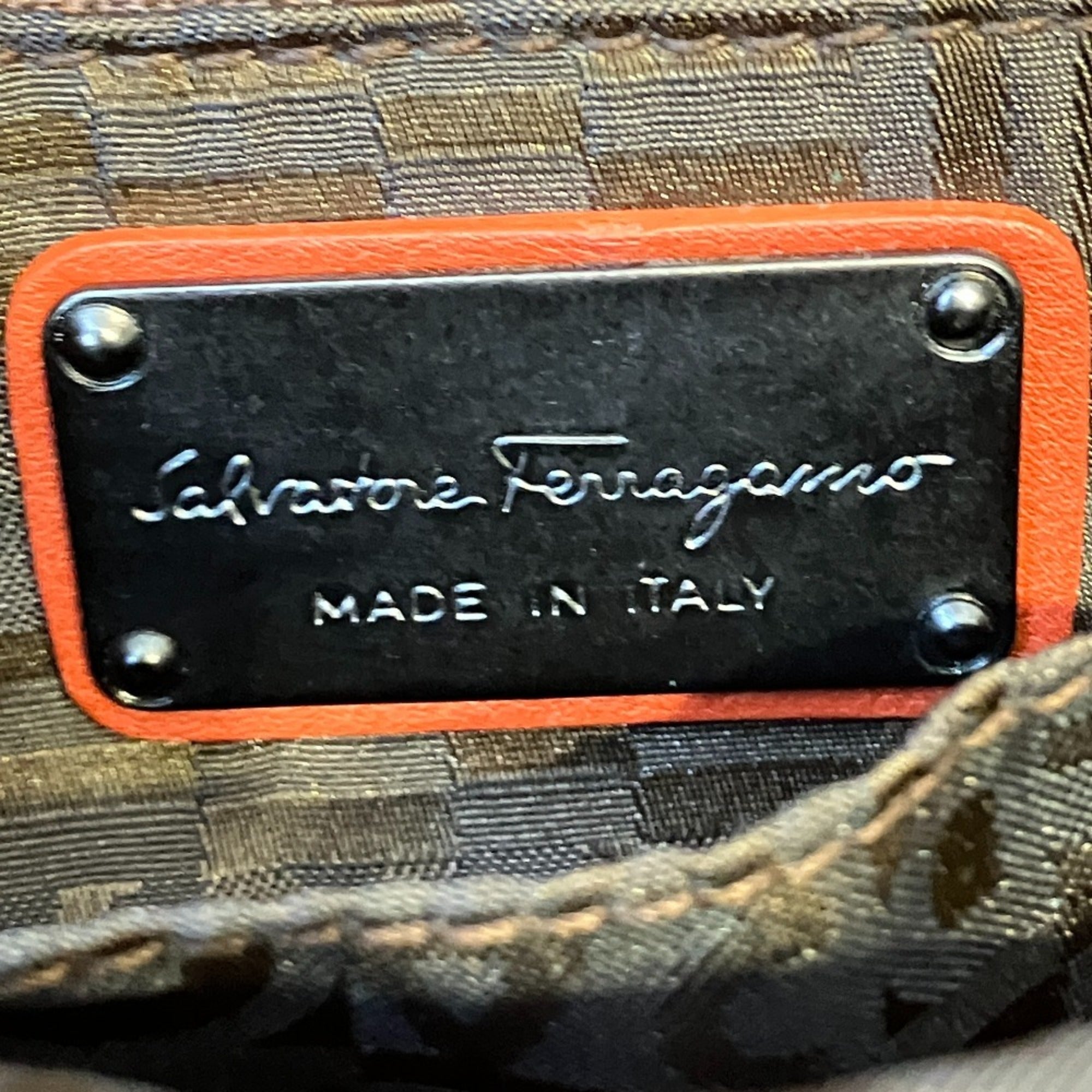 Salvatore Ferragamo Orange Knit Handbag (Pre-Owned)