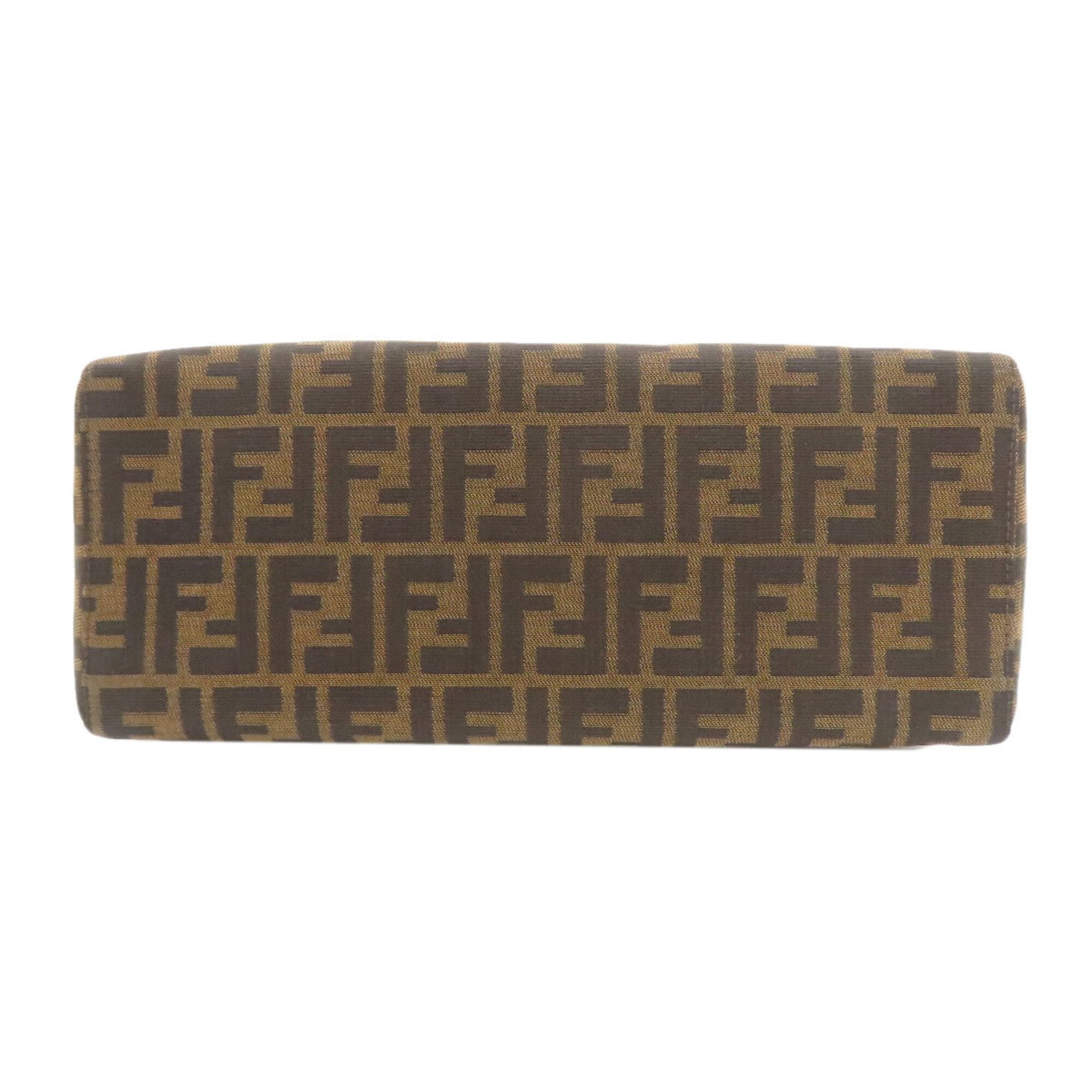 Fendi Zucca Brown Zucca Handbag (Pre-Owned)