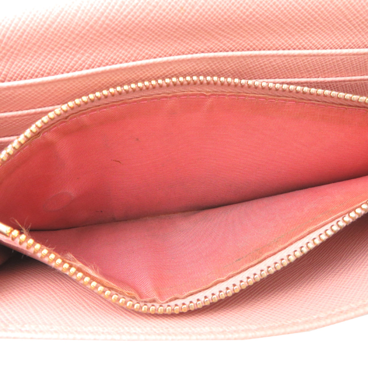 Prada Pink Leather Long Wallet (Bi-Fold) (Pre-Owned)