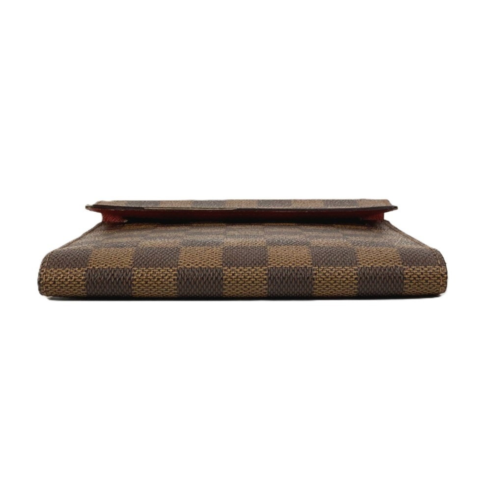 Louis Vuitton Brown Damier Canvas Ebene Damier Canvas Handbag Pouch (Pre-Owned)