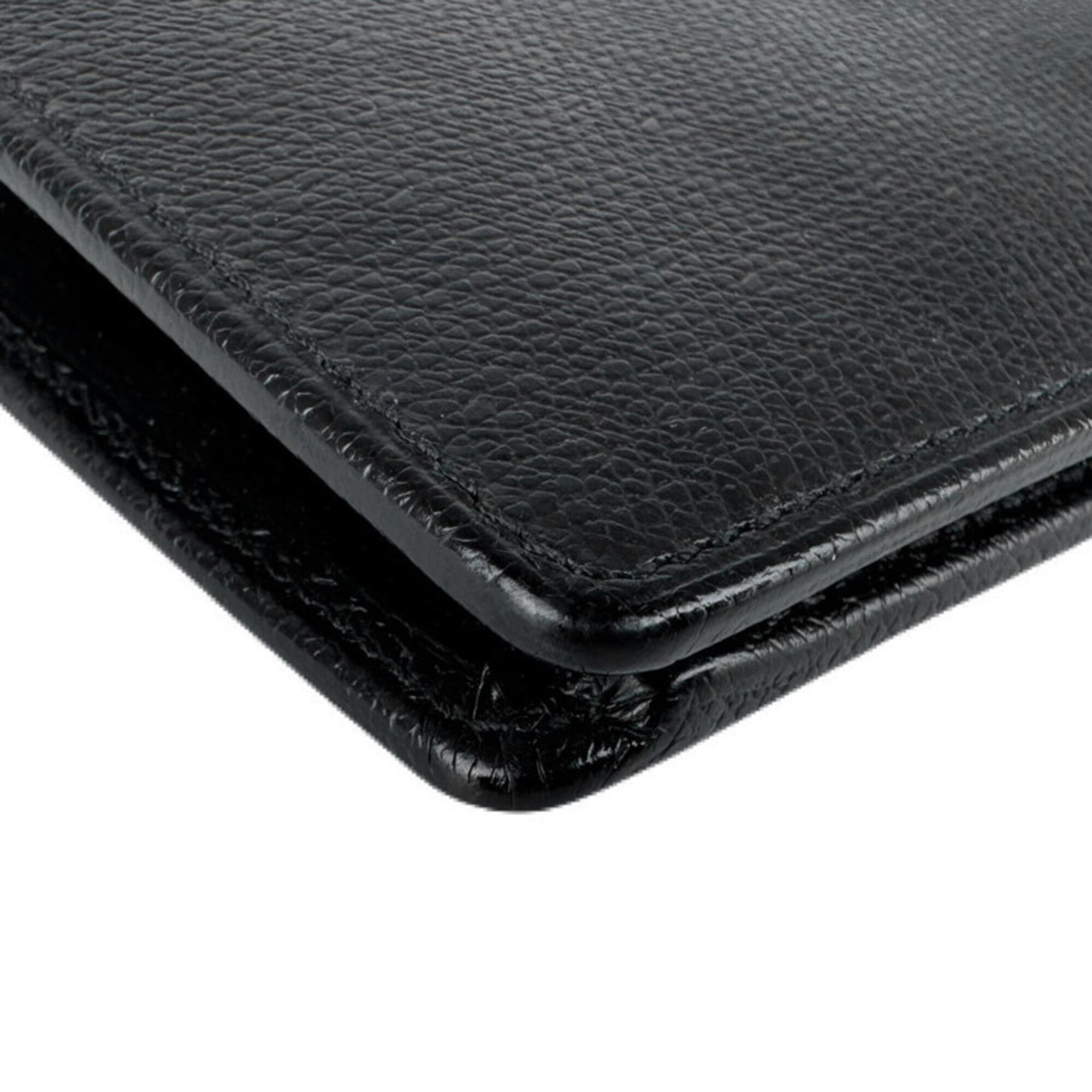 Chanel Black Leather Long Wallet (Bi-Fold) (Pre-Owned)