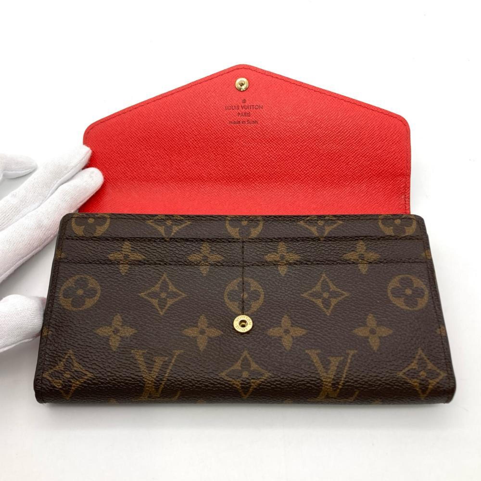 Louis Vuitton Brown Monogram Canvas Long Wallet (Tri-Fold) (Pre-Owned)