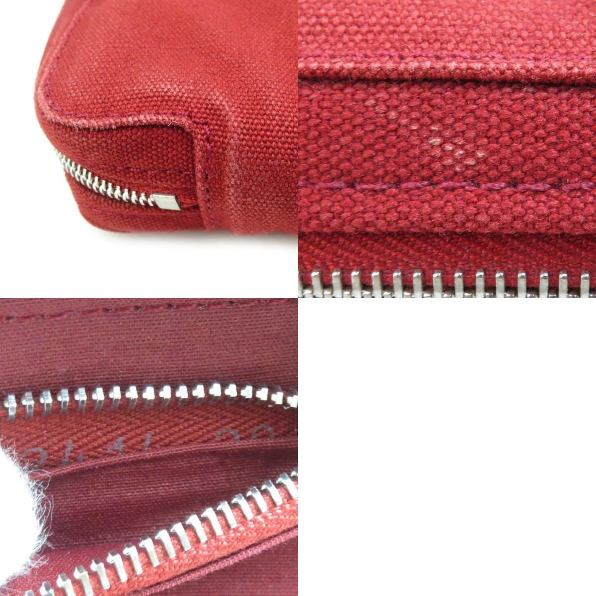 Hermes Brown Cotton Wallet (Bi-Fold) (Pre-Owned)