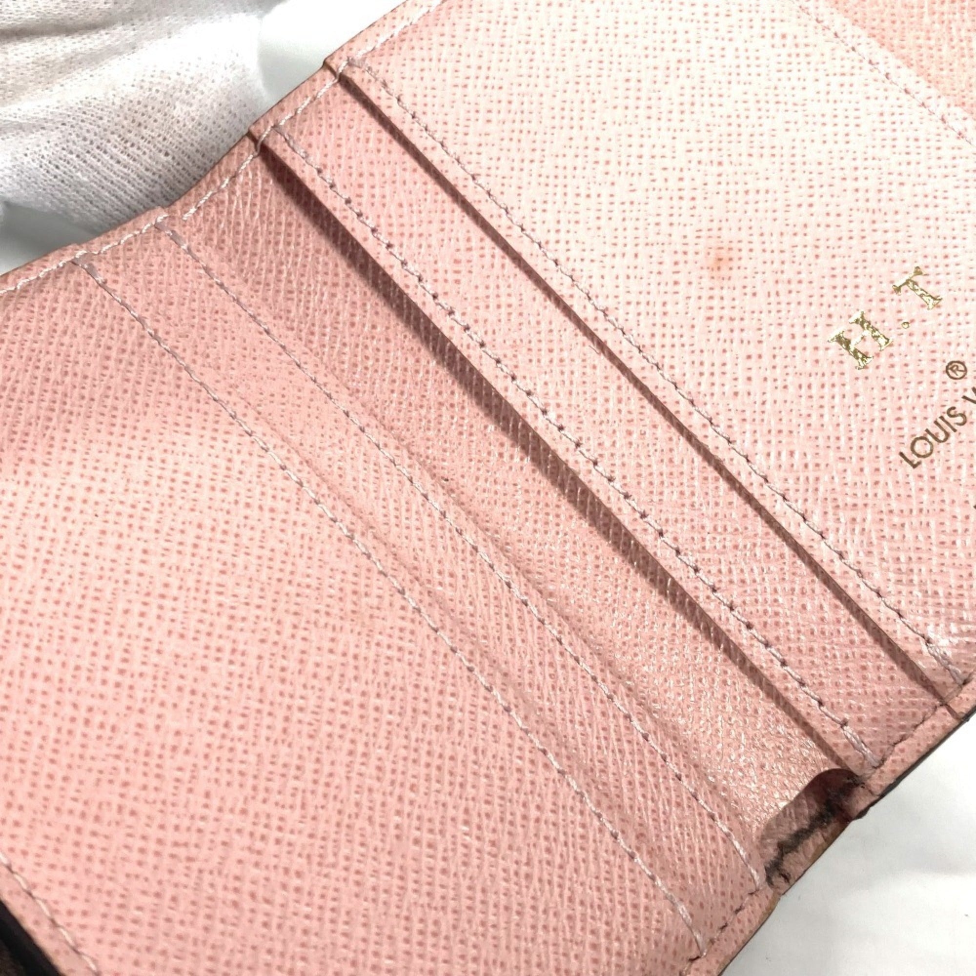 Louis Vuitton Monogram Brown Pink Rose Ballerine Monogram Wallet (Tri-Fold) (Pre-Owned)
