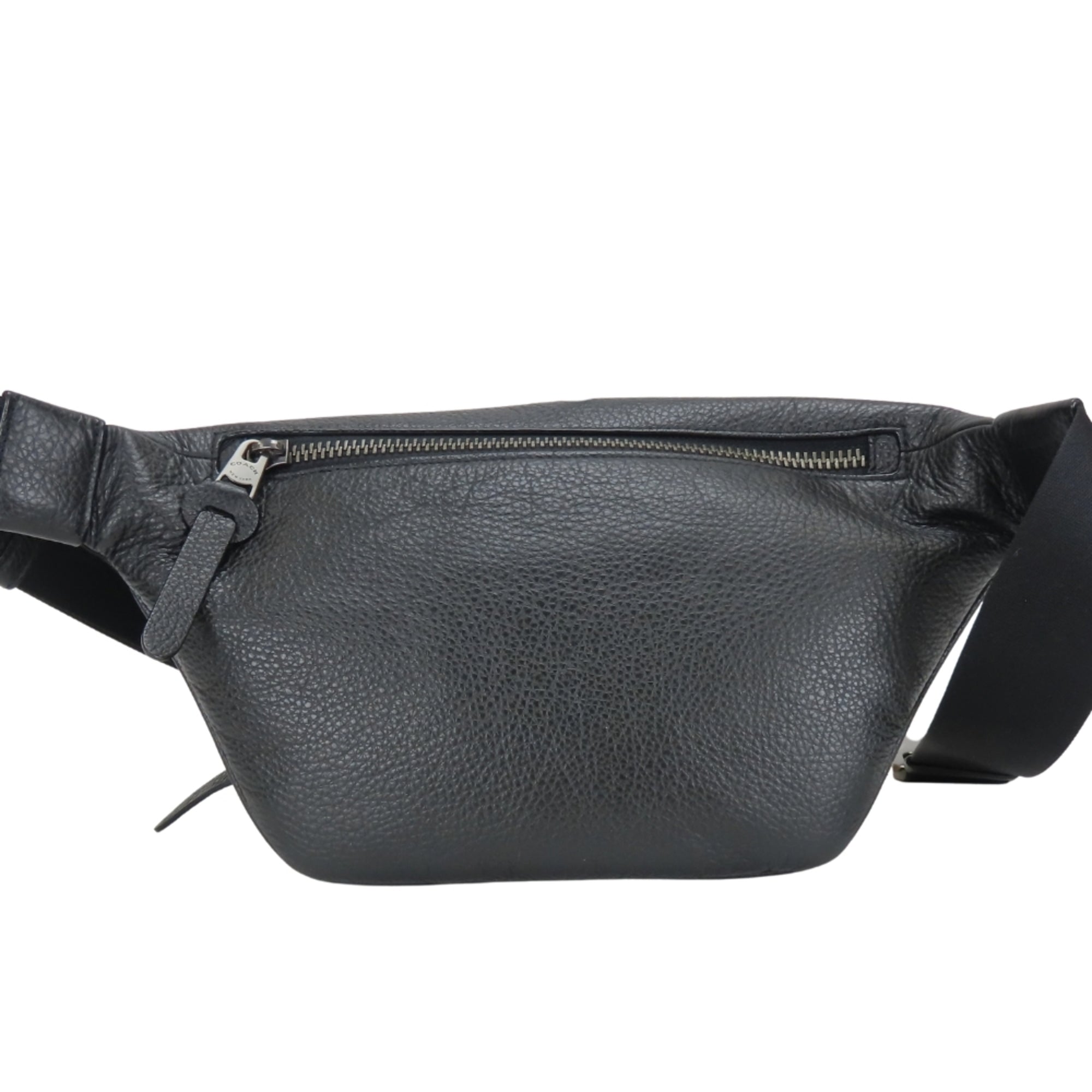 Coach Beige Black Signature Line Canvas Leather Sling Bag (Pre-Owned)
